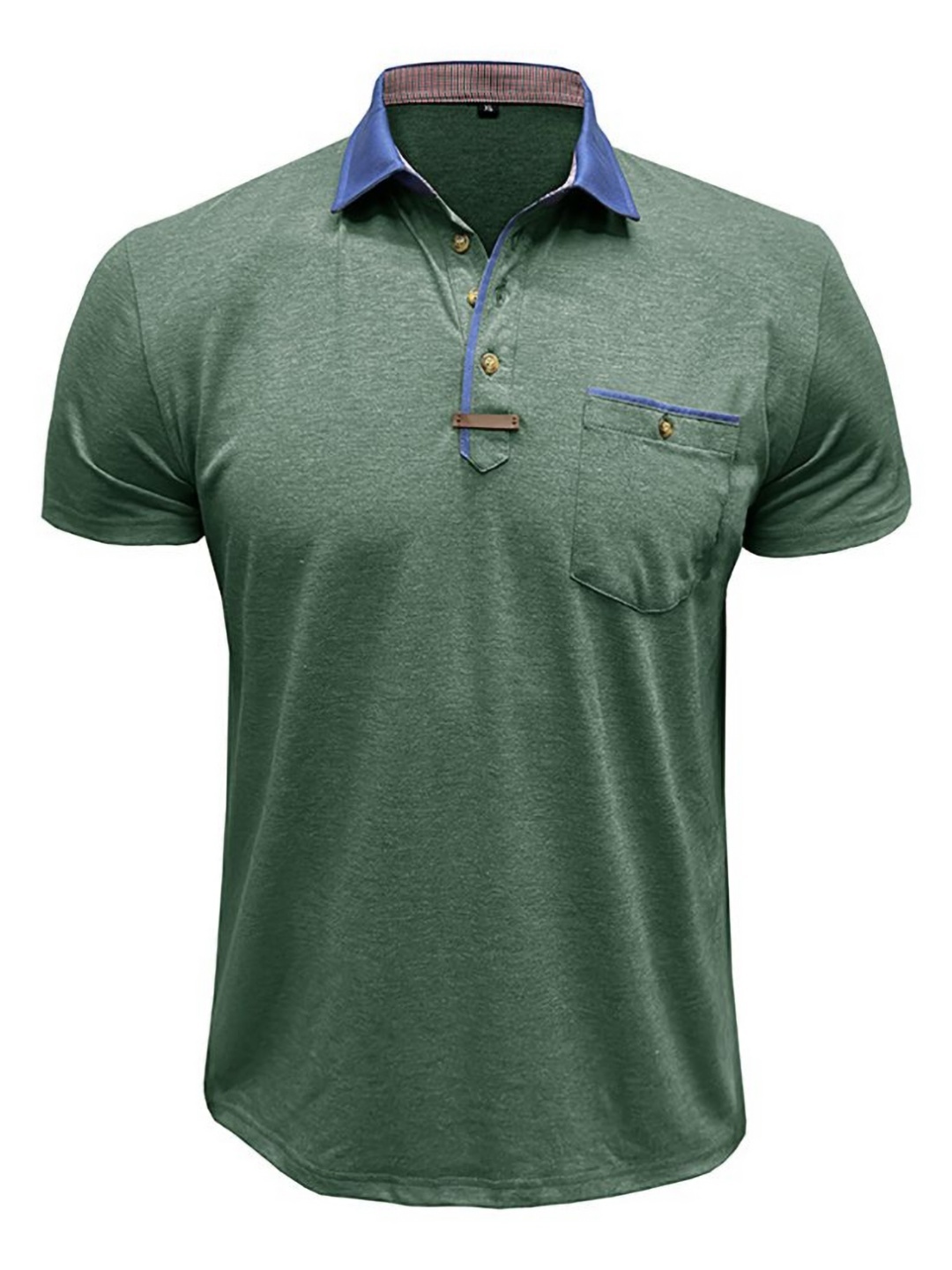 

StyleCast x Revolte Men Polo Collar T-shirt, Green