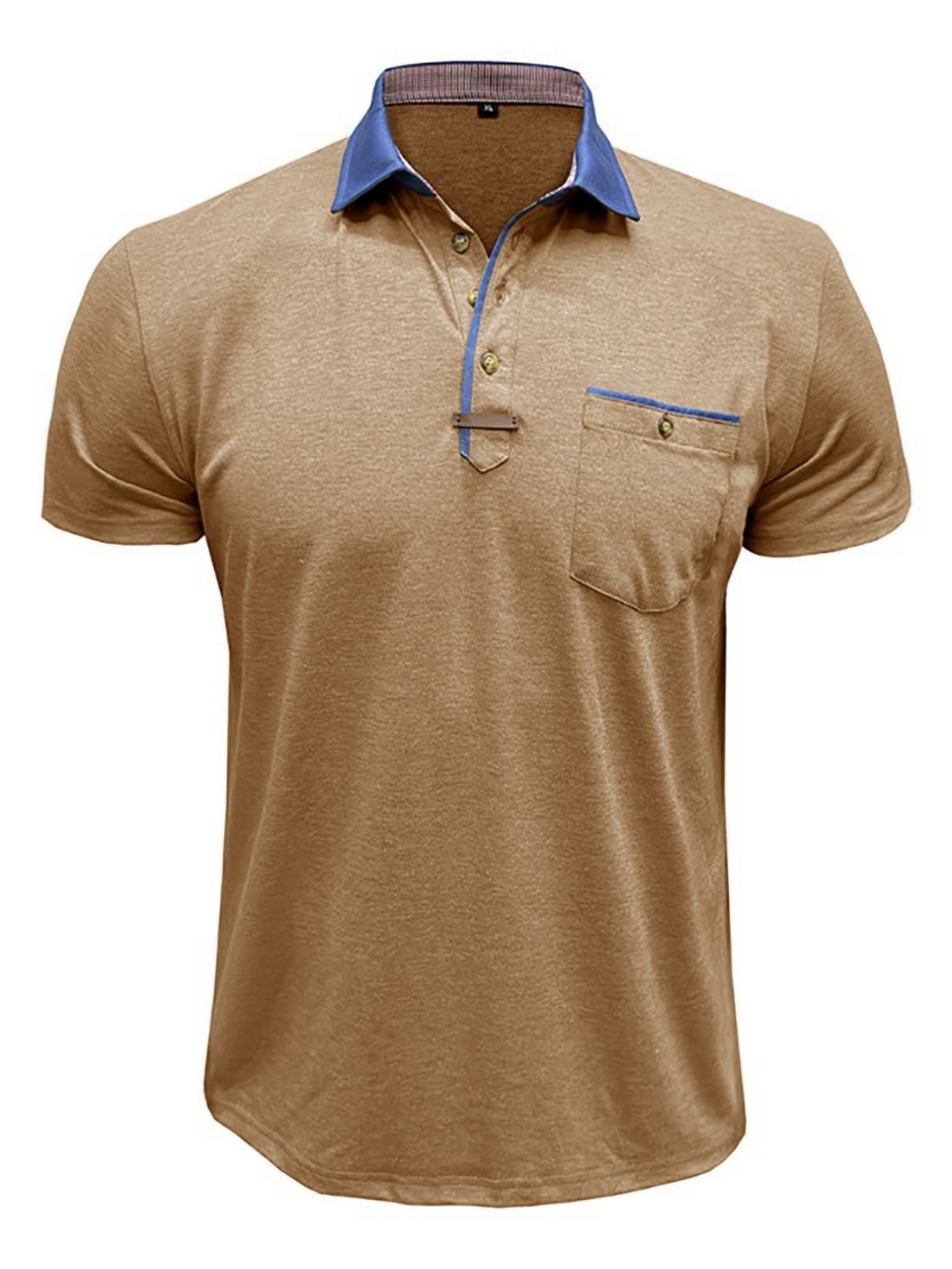 

StyleCast x Revolte Men Polo Collar T-shirt, Khaki