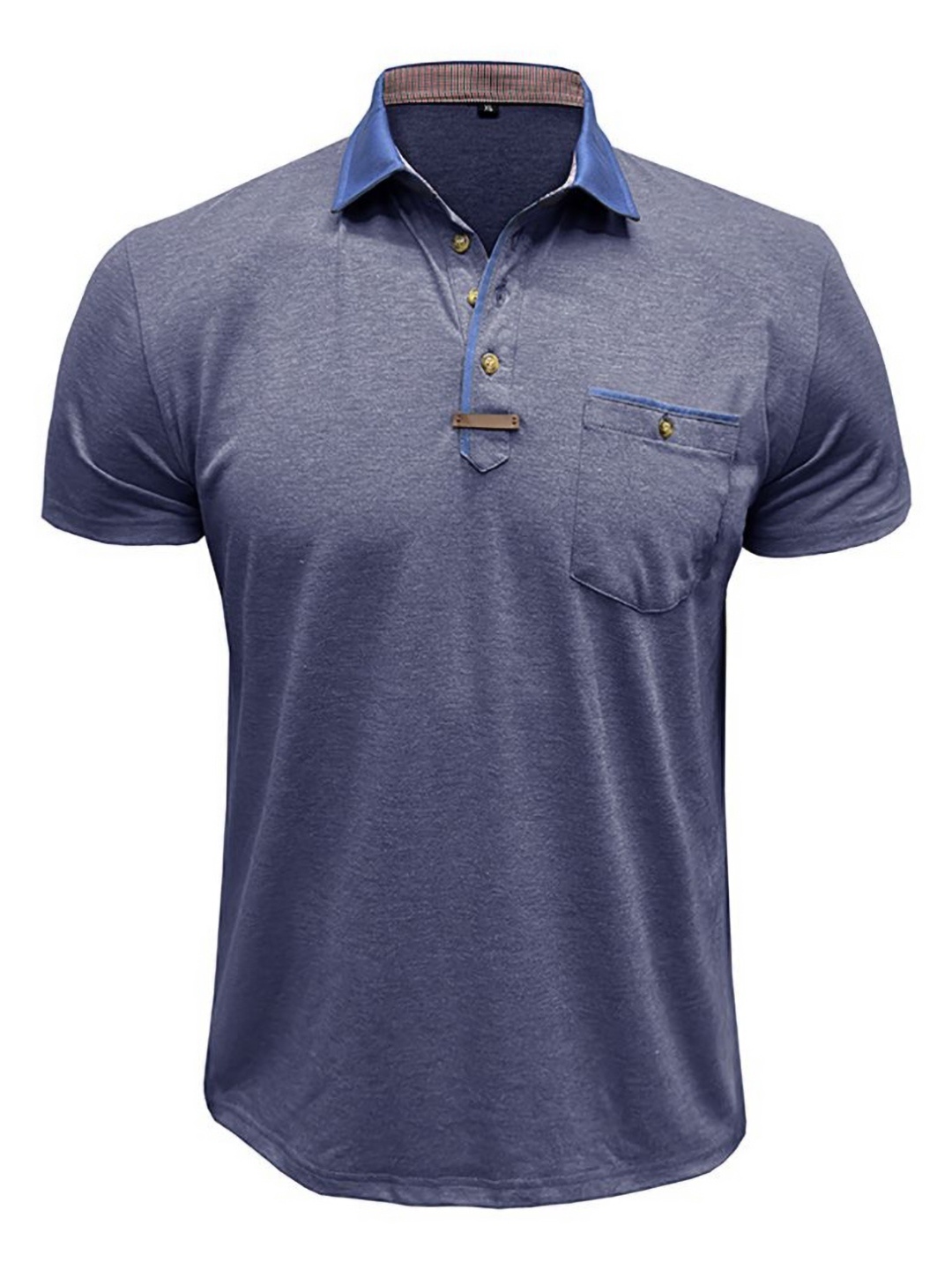 

StyleCast x Revolte Men Polo Collar T-shirt, Blue