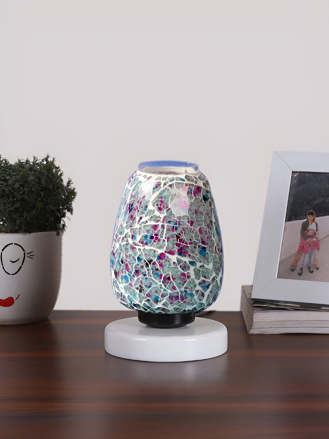 

Devansh Grey Textured Glass Contemporary Abstract Shaped Table Lamp