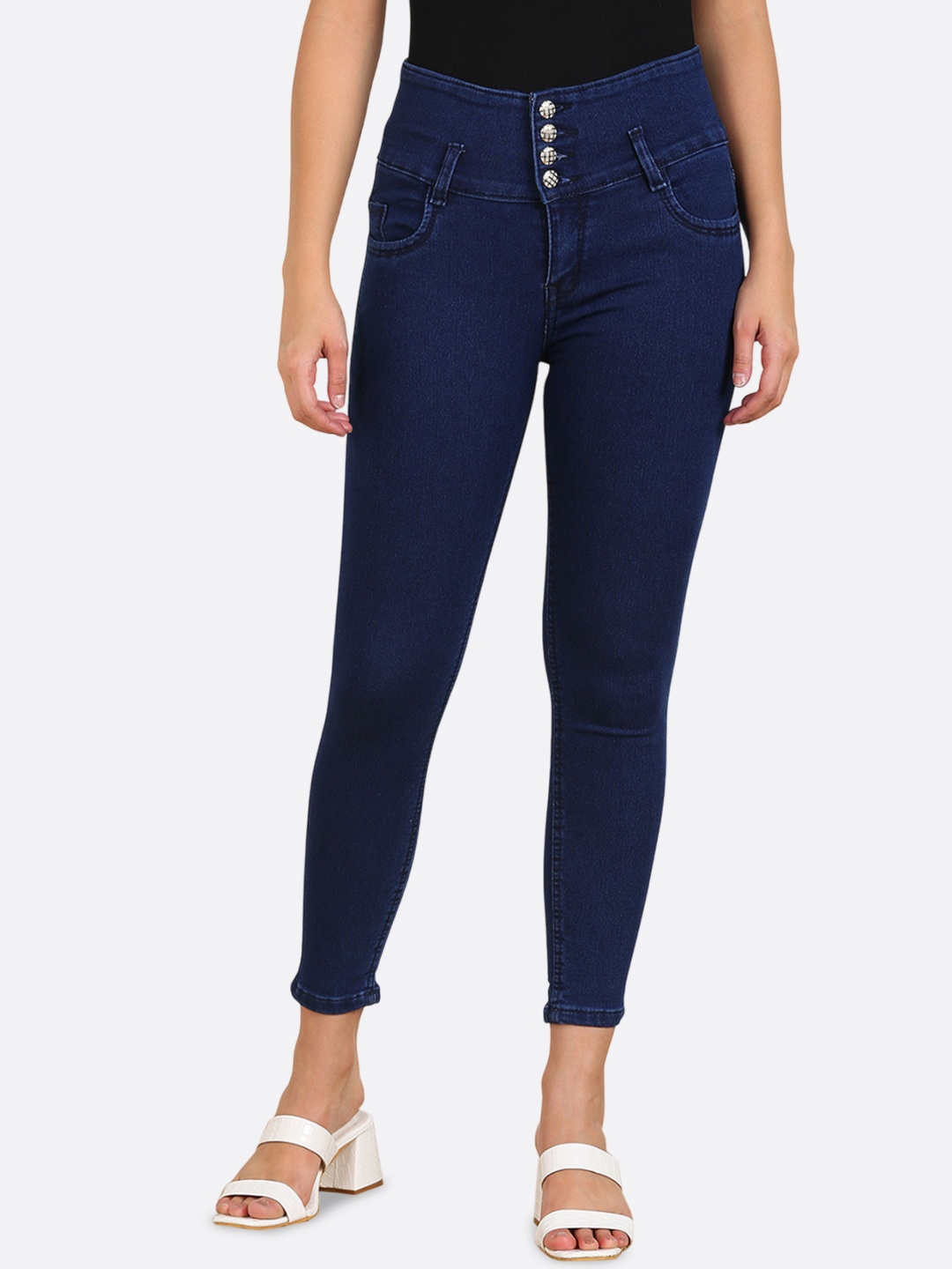 

Moda Rapido Women Slim Fit Cropped Jeans, Navy blue