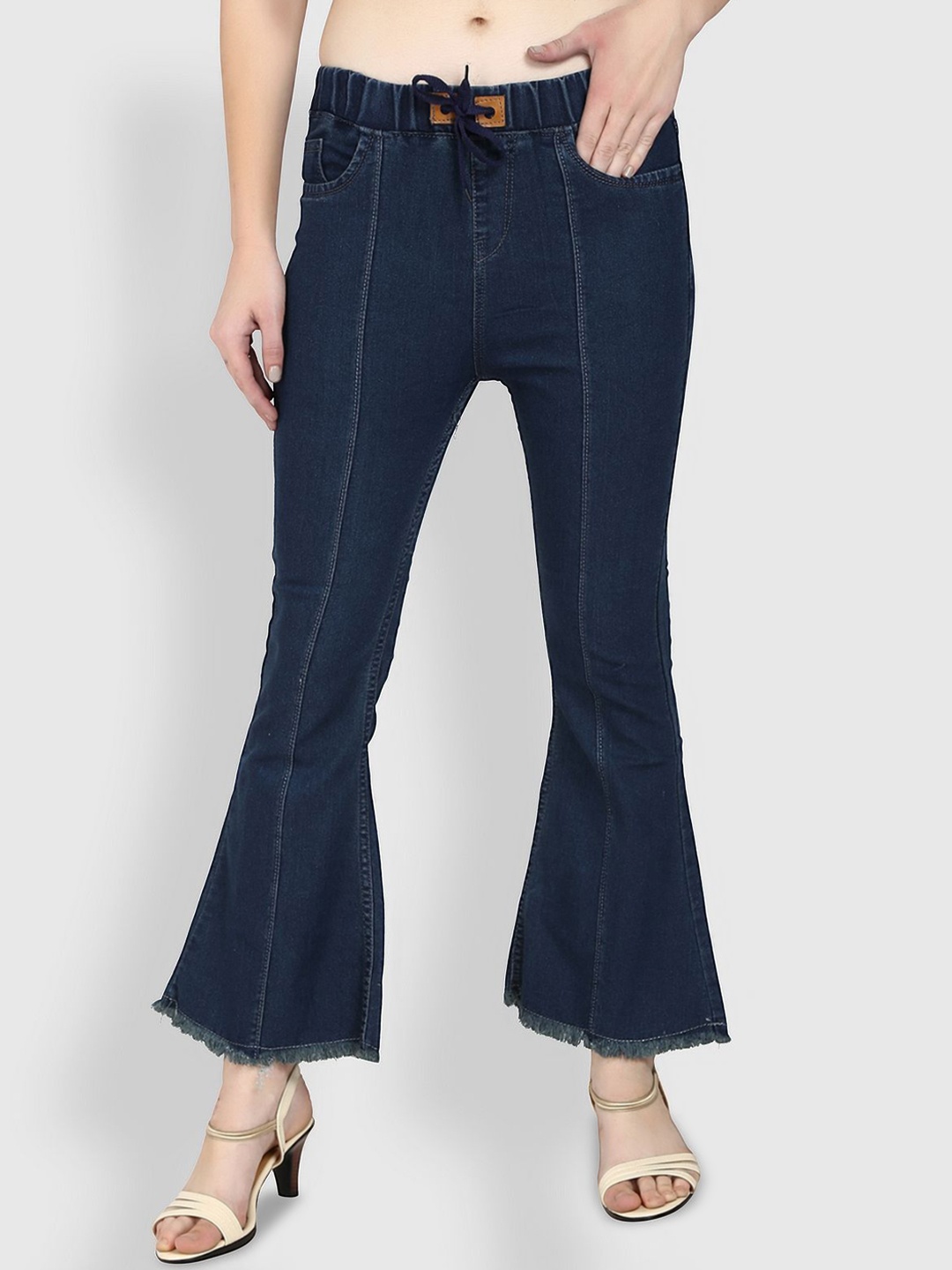 

Moda Rapido Women Cotton Denim Slim Fit Jeans, Navy blue