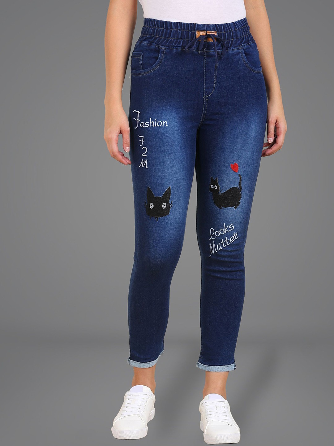 

Moda Rapido Women Slim Fit Mid-Rise Light Fade Jeans, Blue