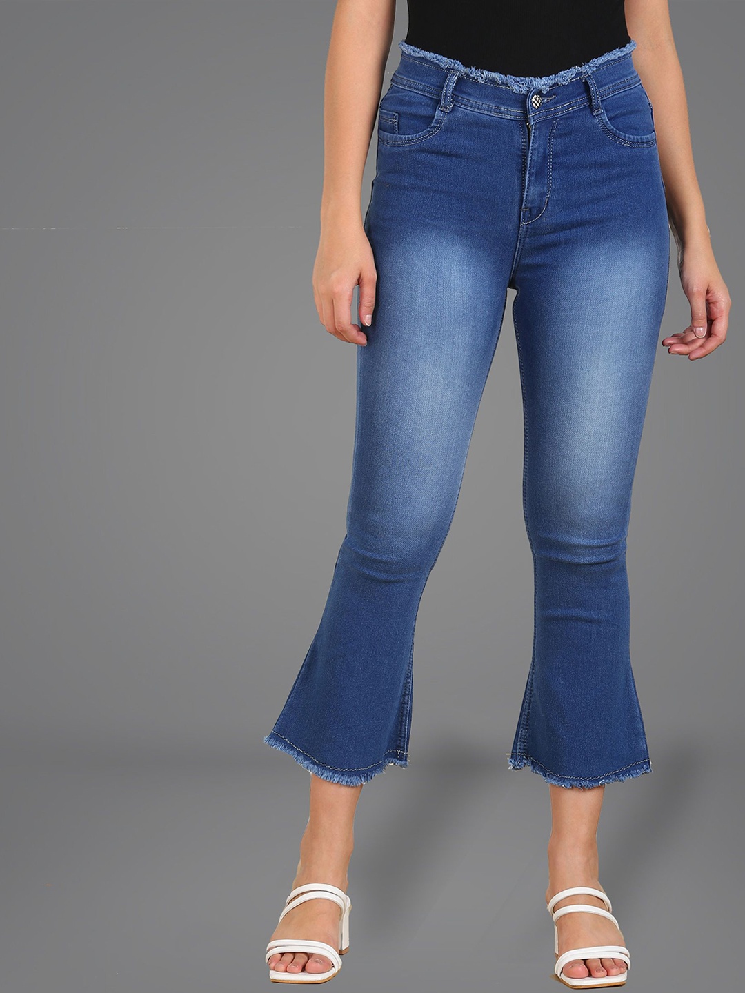 

Moda Rapido Women Slim Fit Mid-Rise Heavy Fade Jeans, Blue