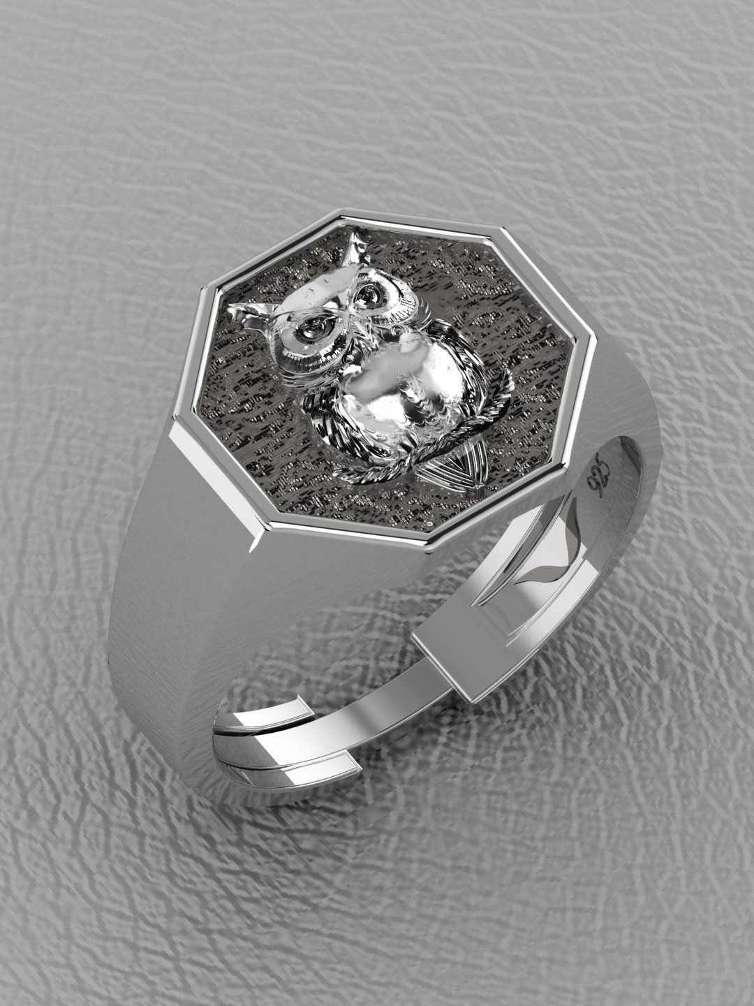 

Vitra Jewellery 925 Sterling Silver Good Luck Owl Adjustable Finger Ring