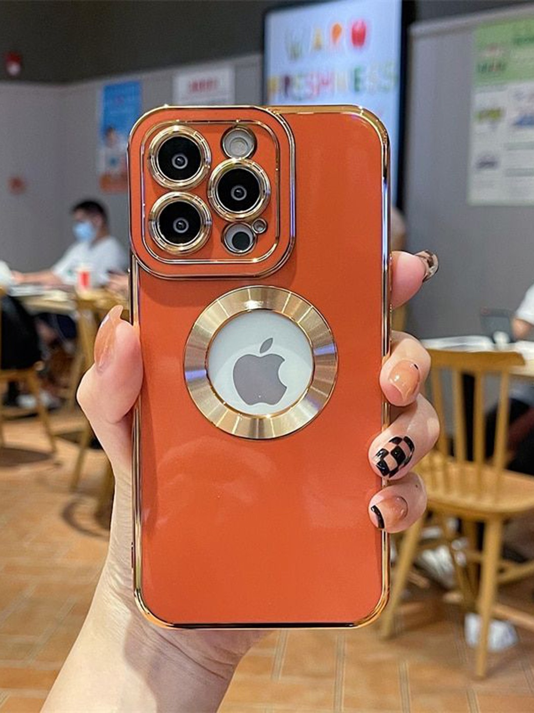 

Luxury Kase Soft Electroplated iPhone 14 Pro Back Case, Red