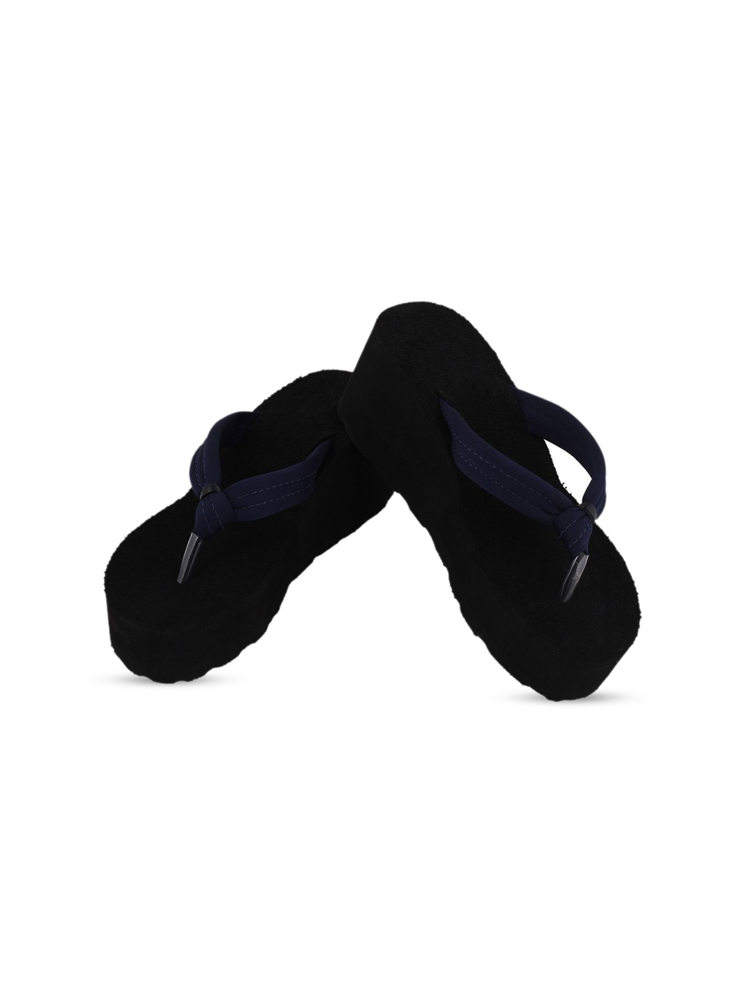 

ROSVI Women Open Toe Platform Sandals, Navy blue