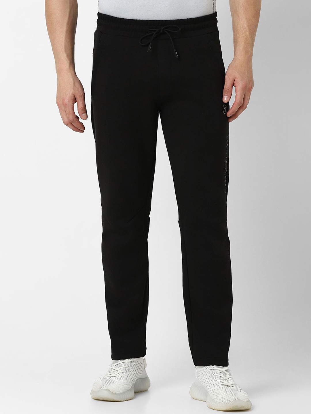 

Van Heusen Flex Men Slim Fit Mid Rise Track Pants, Black