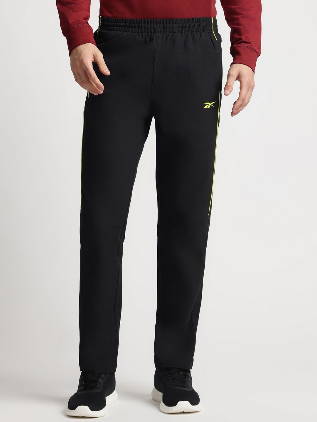 

Reebok Men Mid Rise Track Pant, Black