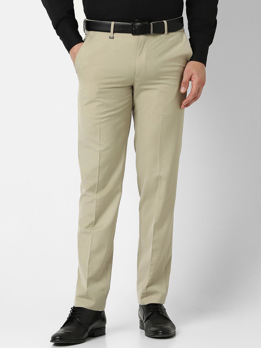 

Van Heusen Men Slim Fit Formal Trousers, Beige