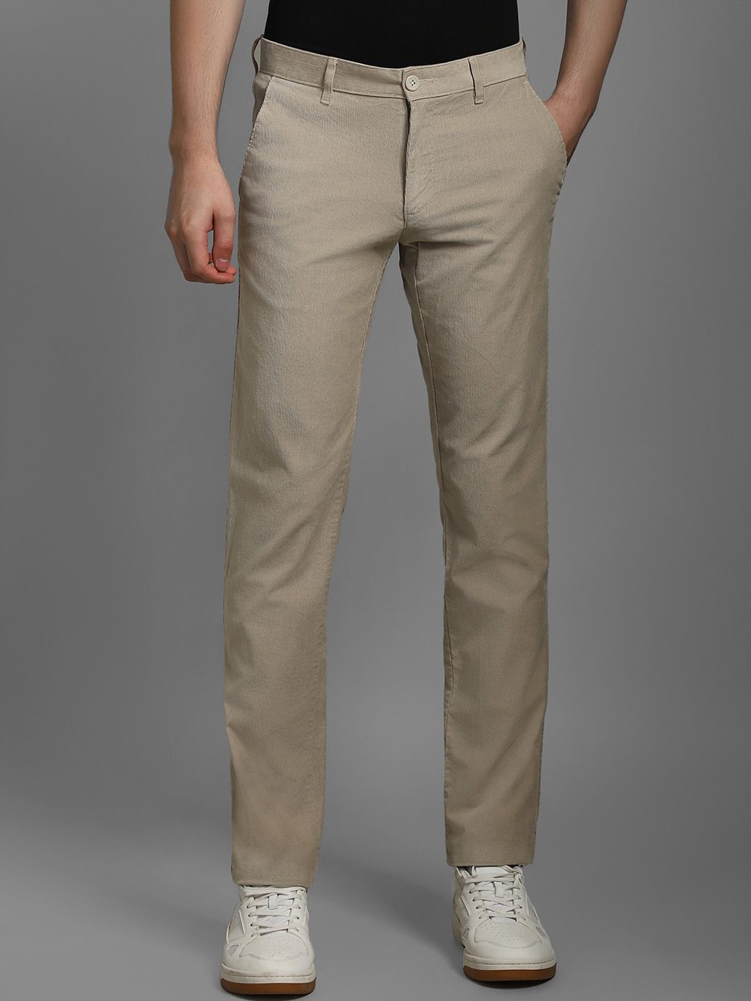 

Louis Philippe Sport Men Slim Fit Trousers, Beige