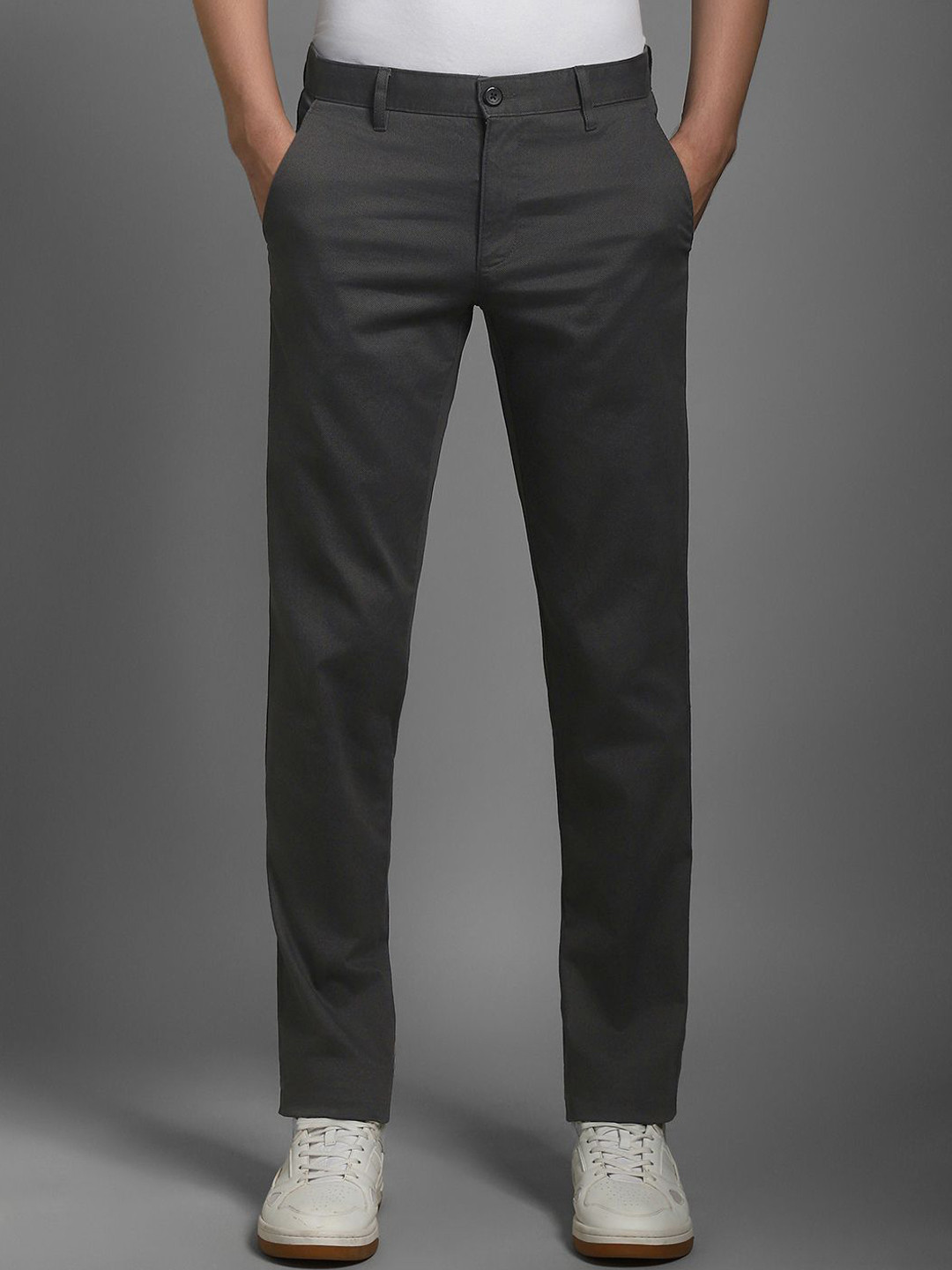 

Louis Philippe Sport Men Slim Fit Chinos Trousers, Charcoal