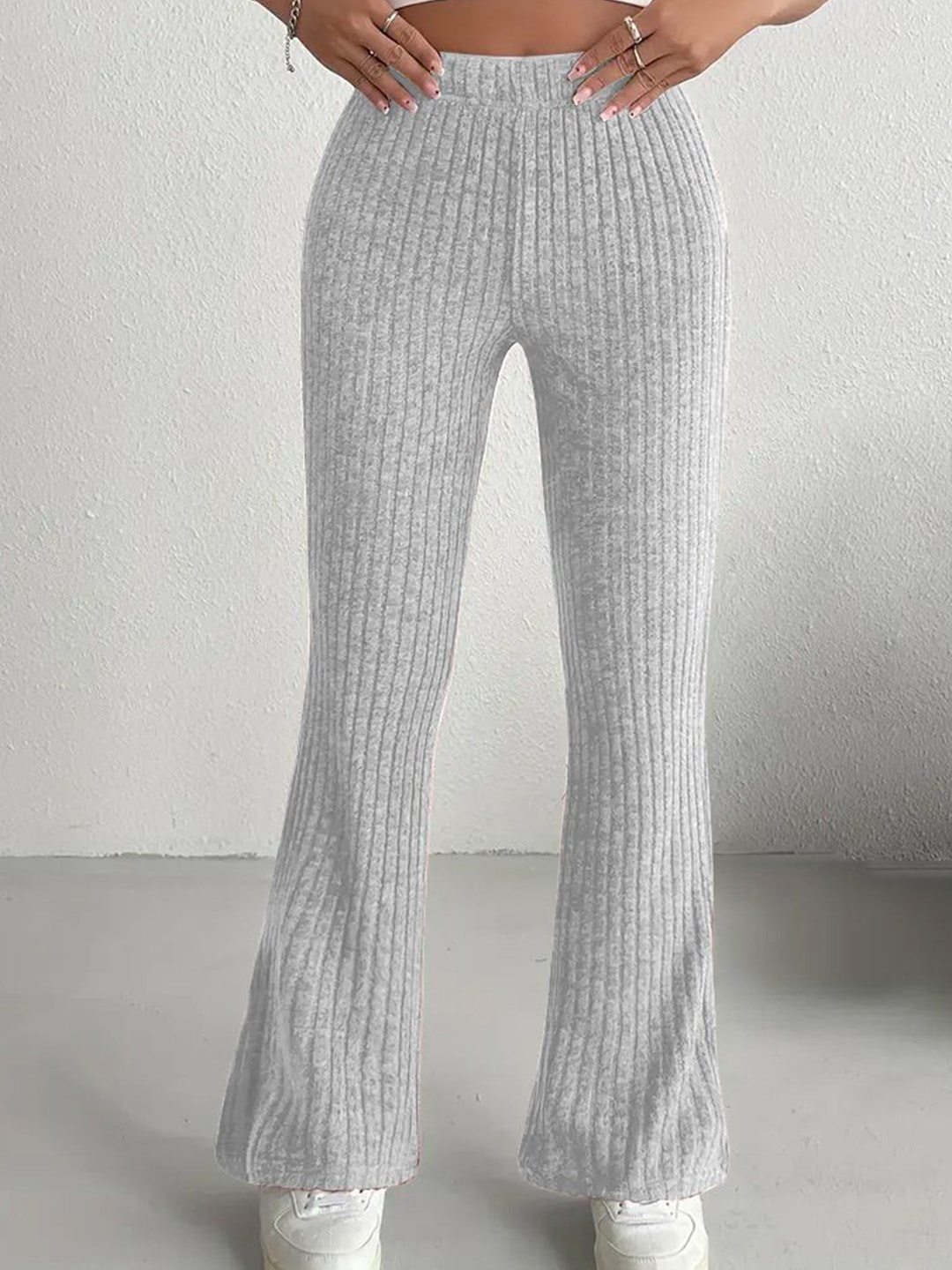 

StyleCast Women Slim Fit Bootcut Trousers, Grey