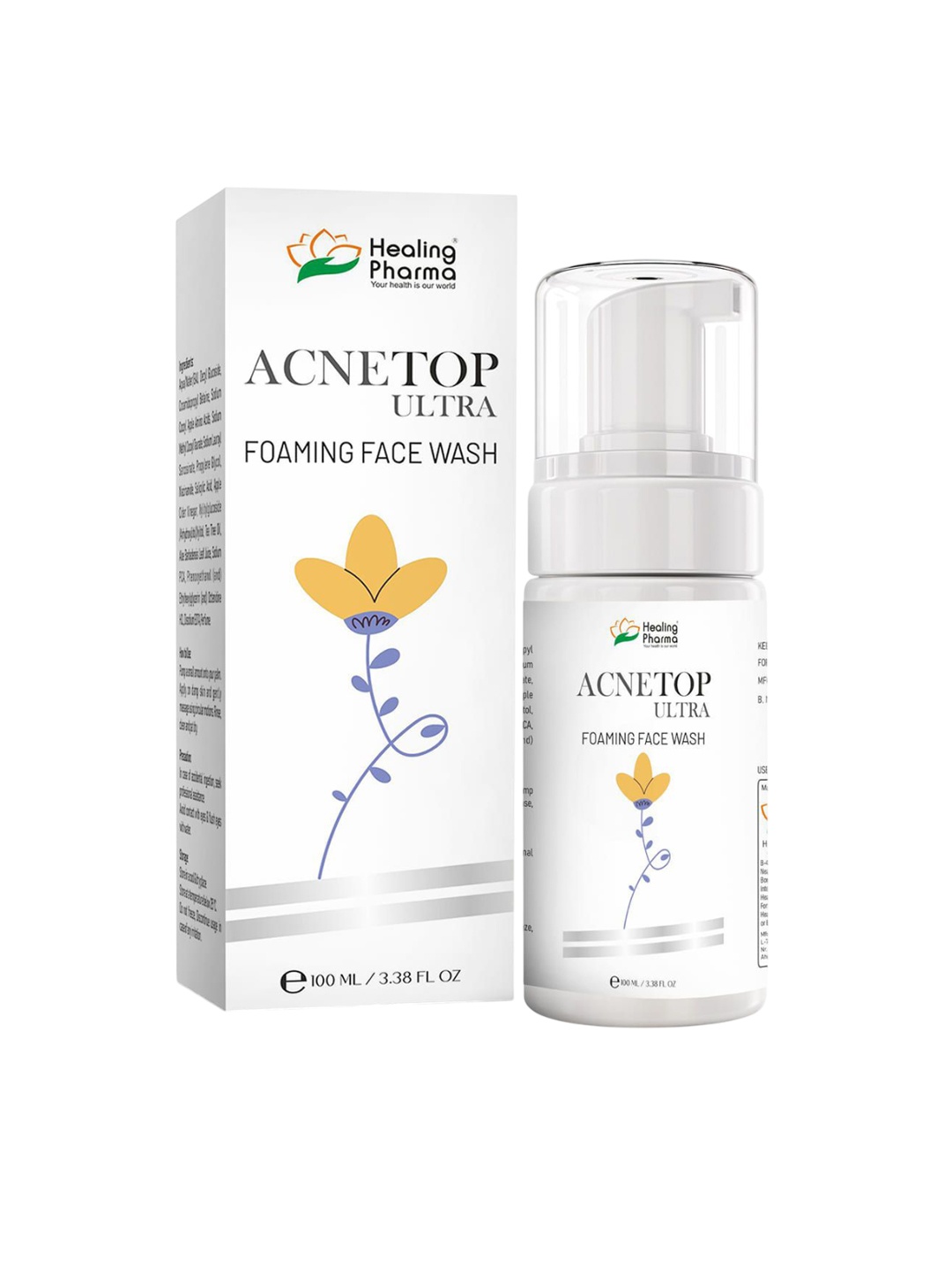 

Healing Pharma Acnetop Ultra Foaming Face Wash - 100ml, White