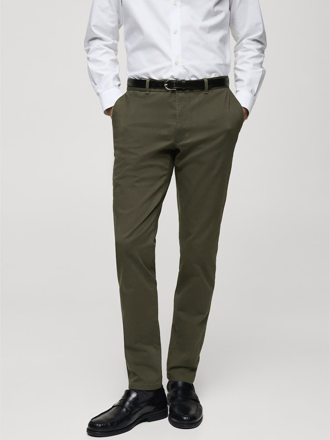 

MANGO MAN Slim Fit Serge Chinos, Olive