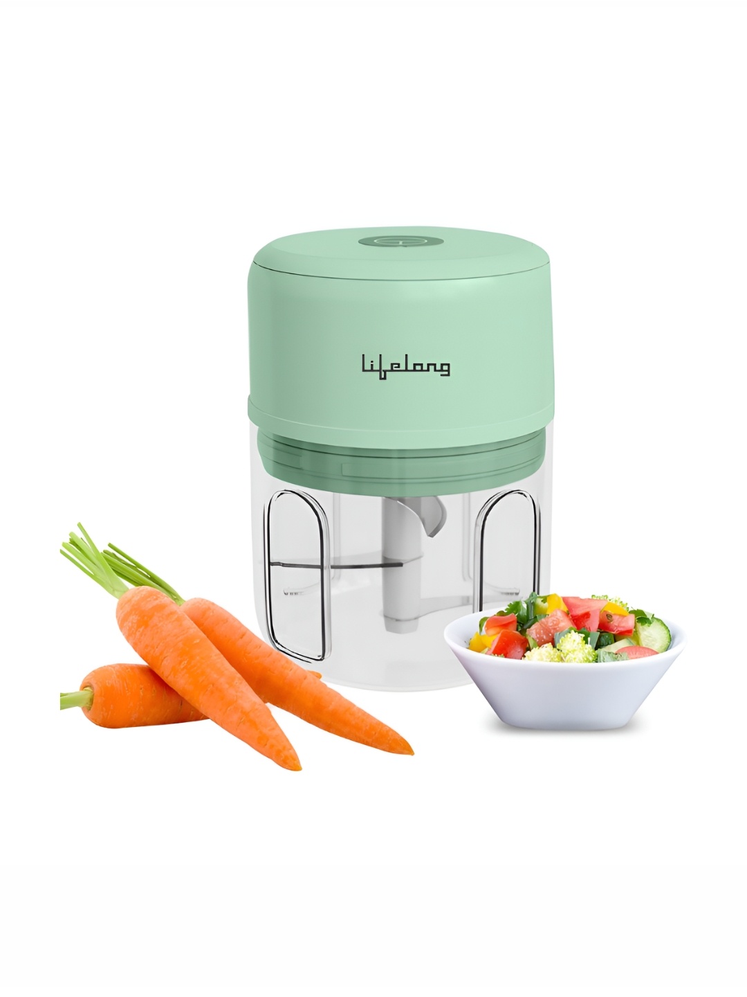 

Lifelong Green 30 W With SS Blades USB Rechargeable Wireless Electric Chopper 250ML