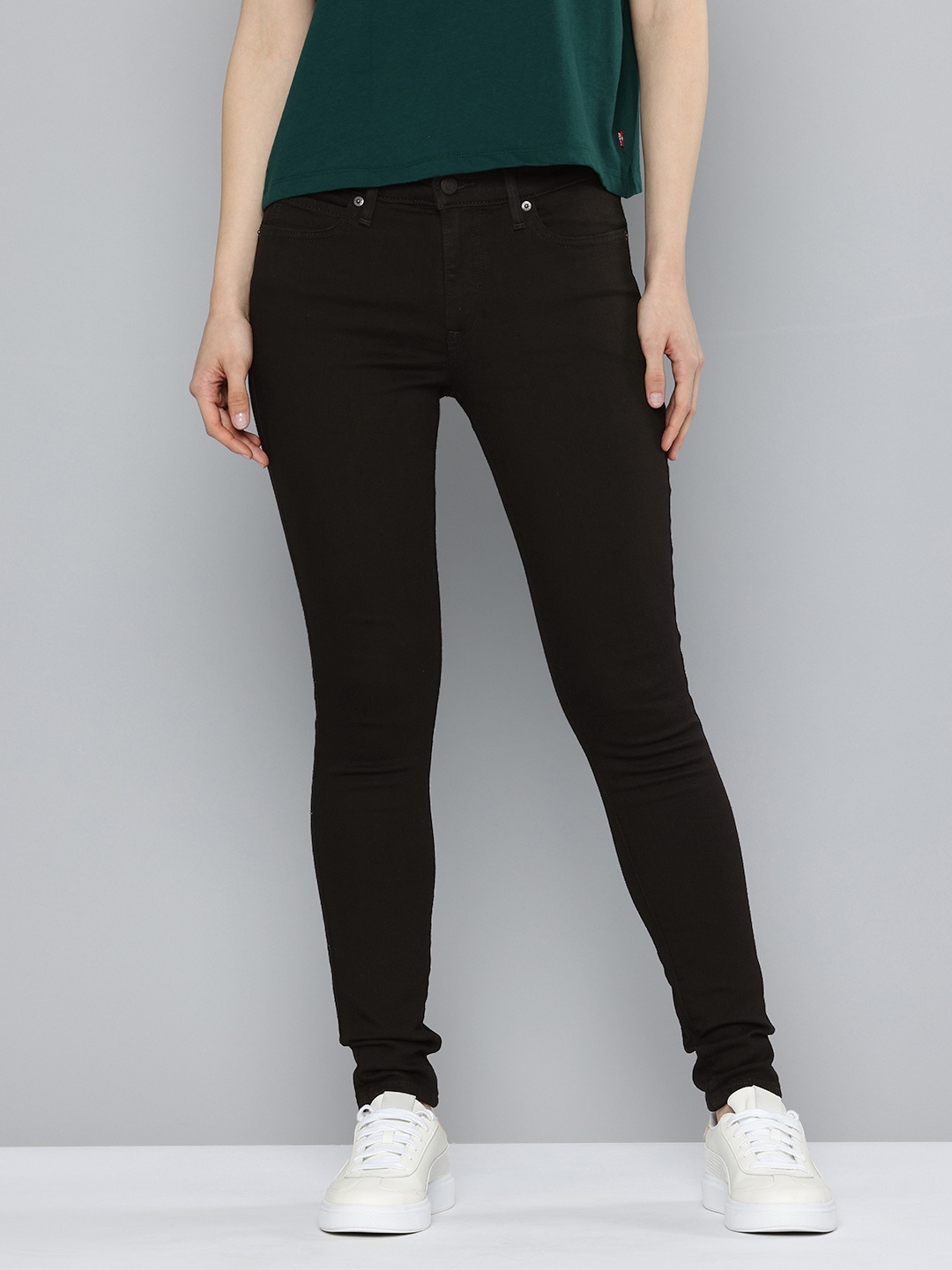 

Levis Women 711 Skinny Fit Stretchable Jeans, Black