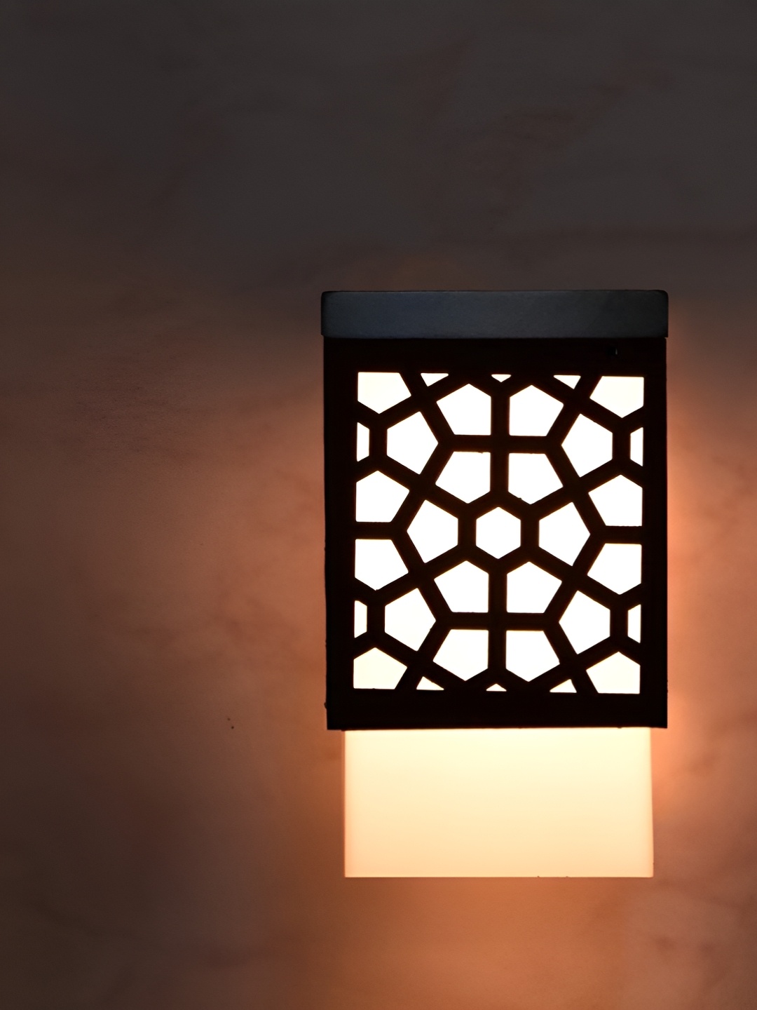 

Gojeeva Black & White Textured Square Shaped Contemporary Wooden Ceiling Wall Lamp