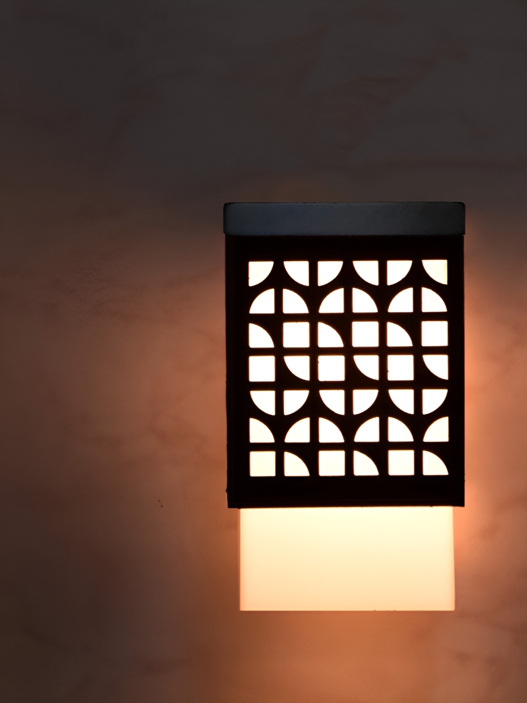 

Gojeeva Black & White Textured Square Shaped Contemporary Wooden Ceiling Wall Lamp