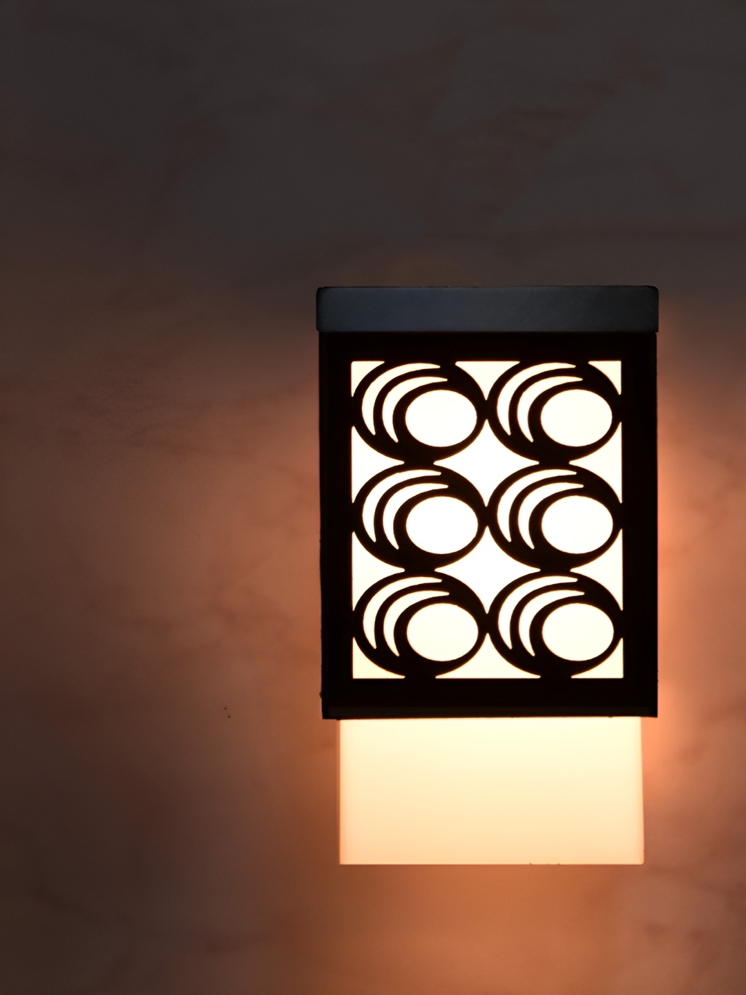 

Gojeeva Black and White Wooden Textured Square Shaped Contemporary Wall Lamp