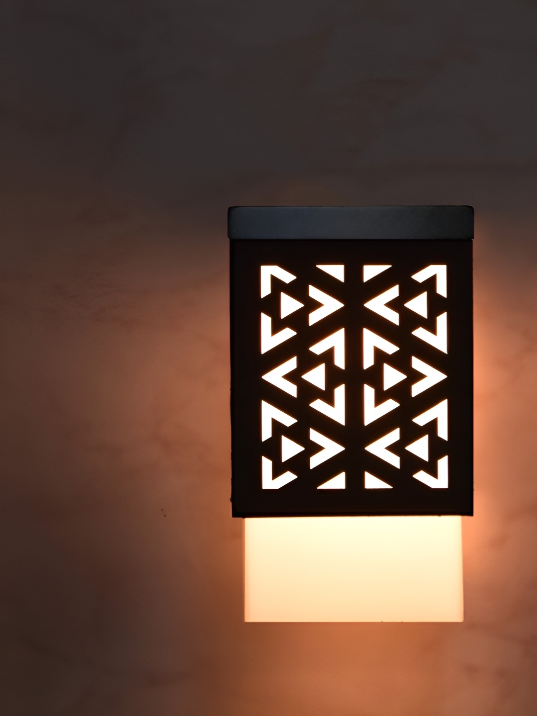 

Gojeeva Black Wood Square Shaped Wall Lamp