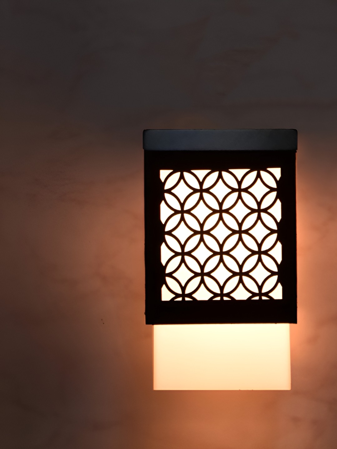 

Gojeeva Black & White Textured Wooden Square Shaped Ceiling Wall Lamp