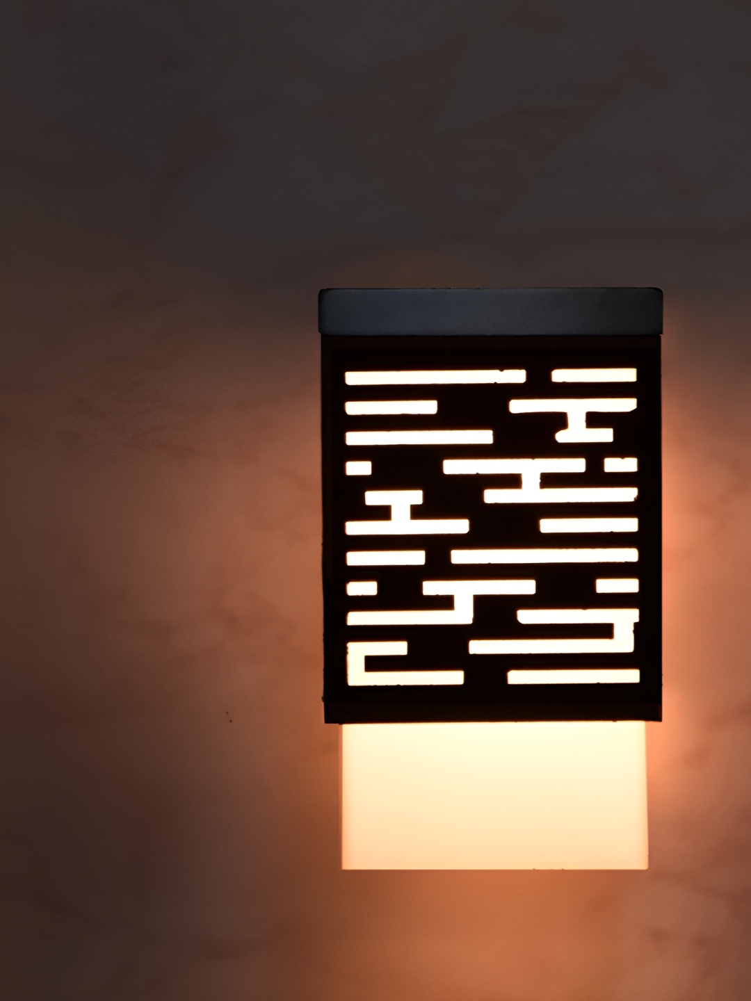 

Gojeeva Black and White Wooden Textured Square Shaped Contemporary Wall Lamp