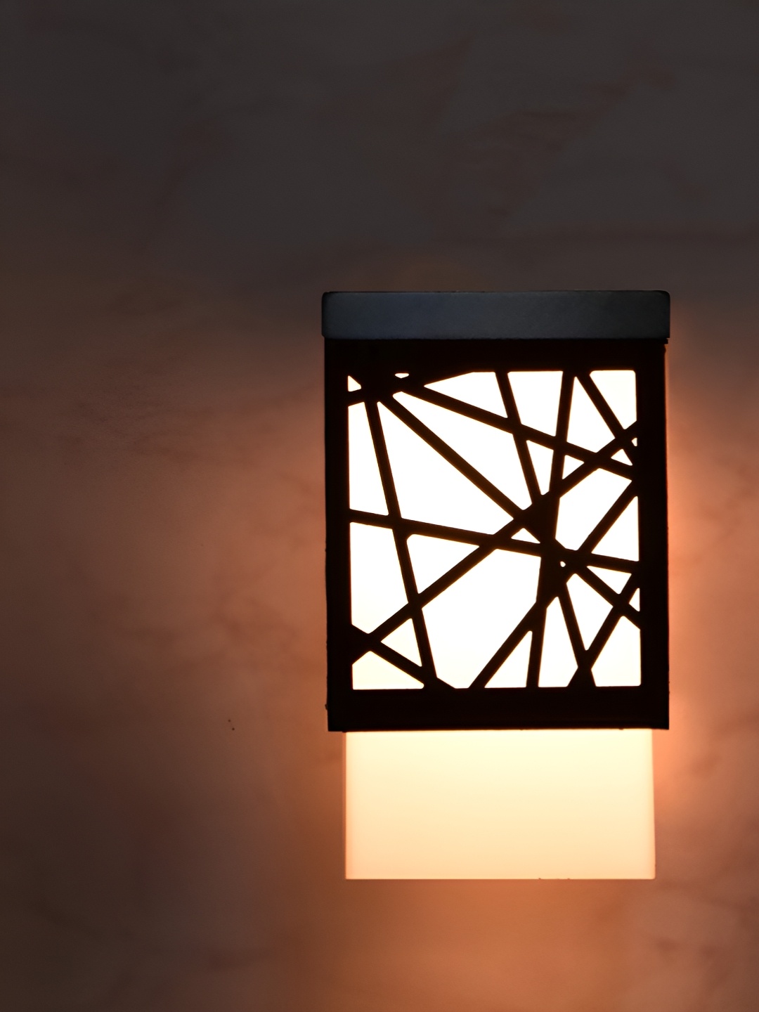 

Gojeeva Black and White Wooden Textured Square Shaped Contemporary Wall Lamp