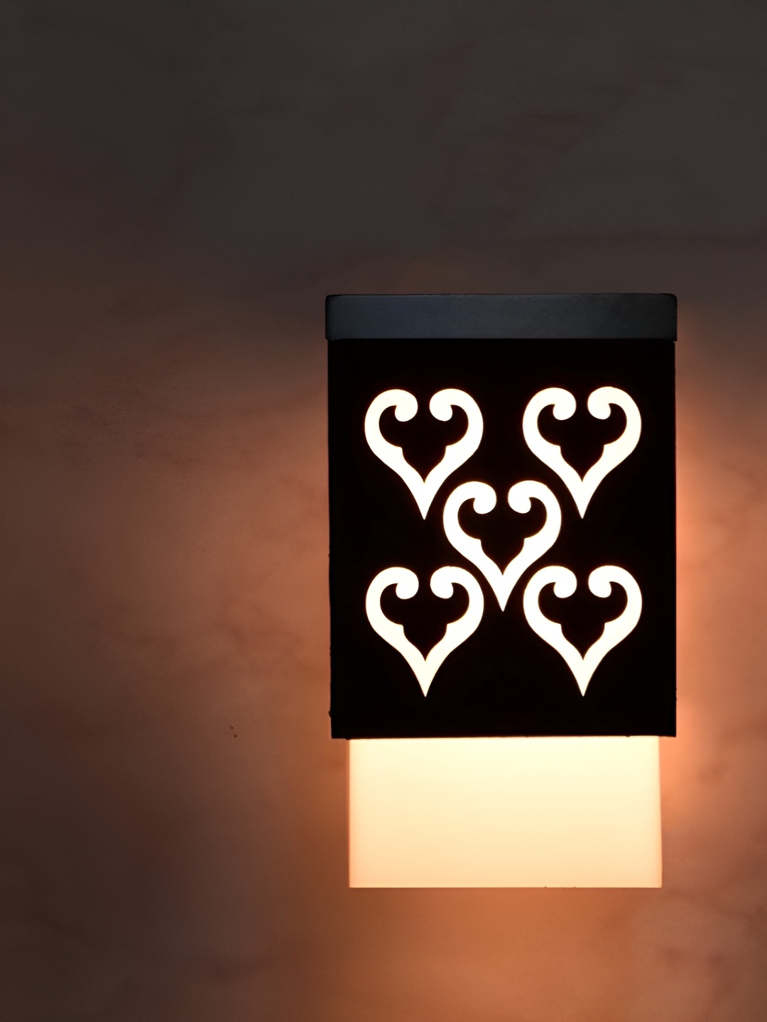 

Gojeeva Black Wood Square Shaped Wall Lamp