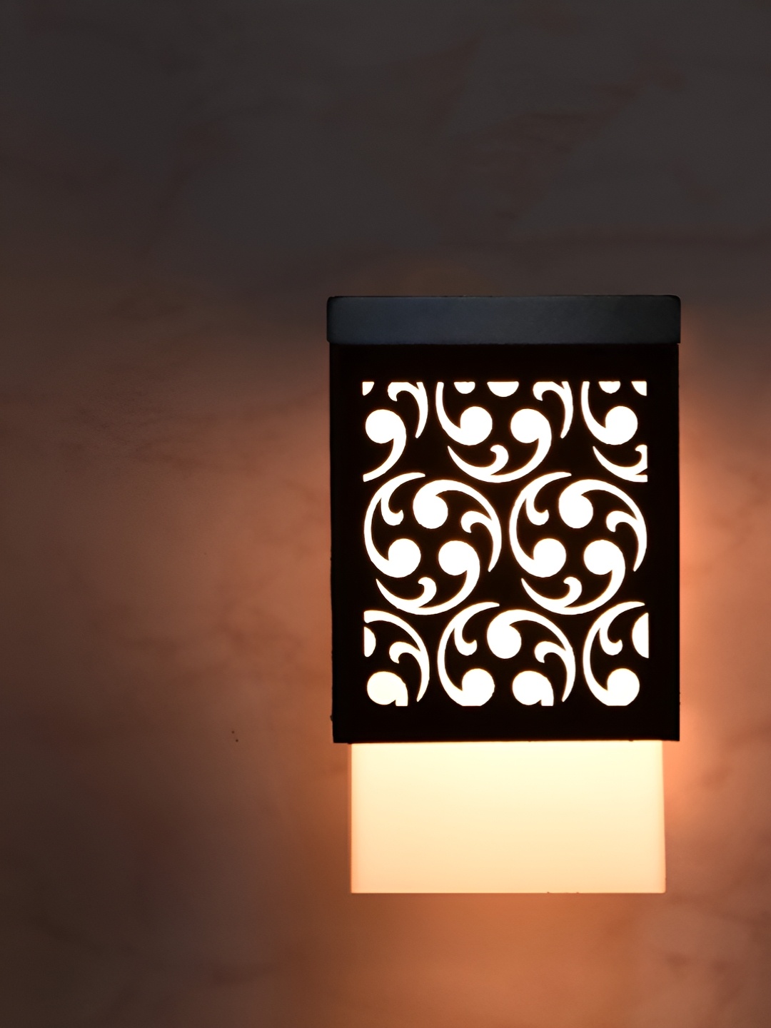 

Gojeeva Black and White Wooden Textured Square Shaped Contemporary Wall Lamp