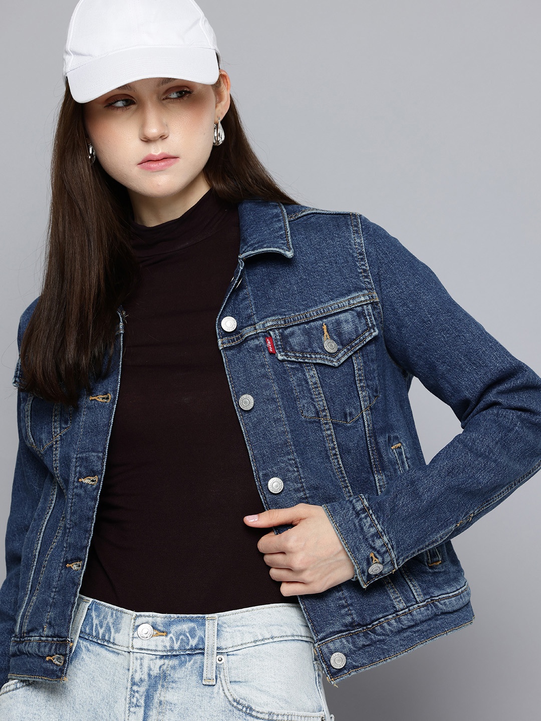 

Levis Spread Collar Denim Truckers Jacket, Blue