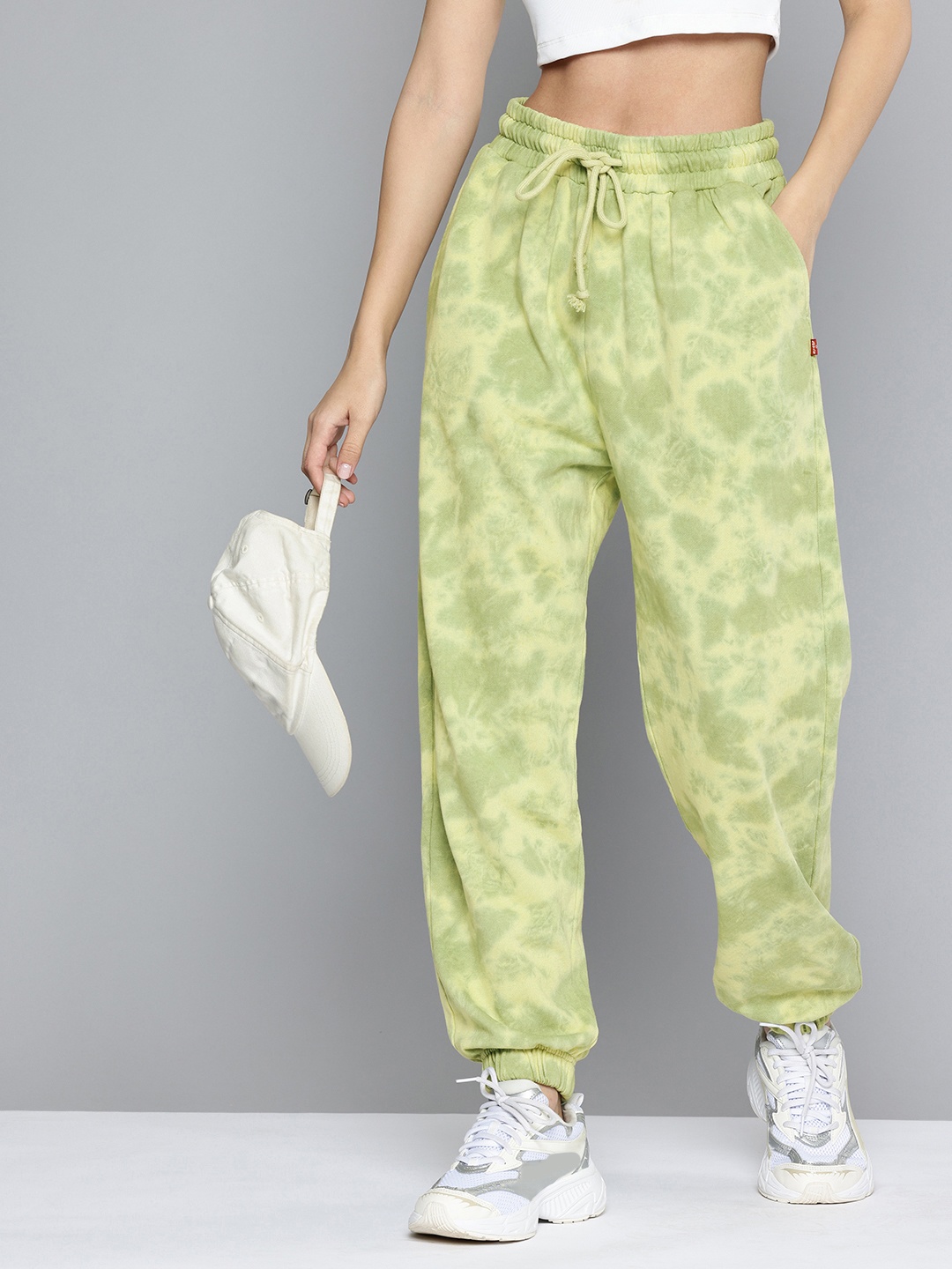 

Levis Women Tie & Dye Knitted Joggers, Green