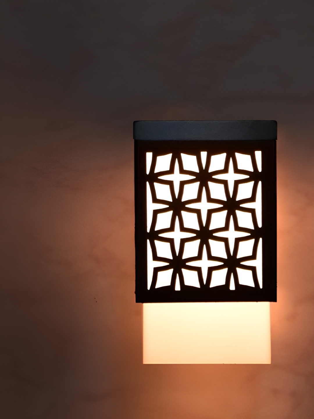 

Gojeeva Black Wood Square Shaped Wall Lamp