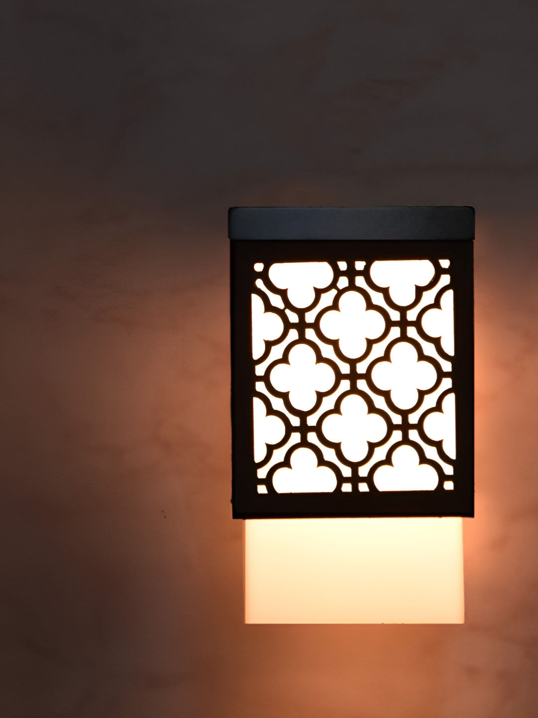 

Gojeeva Black Wood Square Shaped Wall Lamp