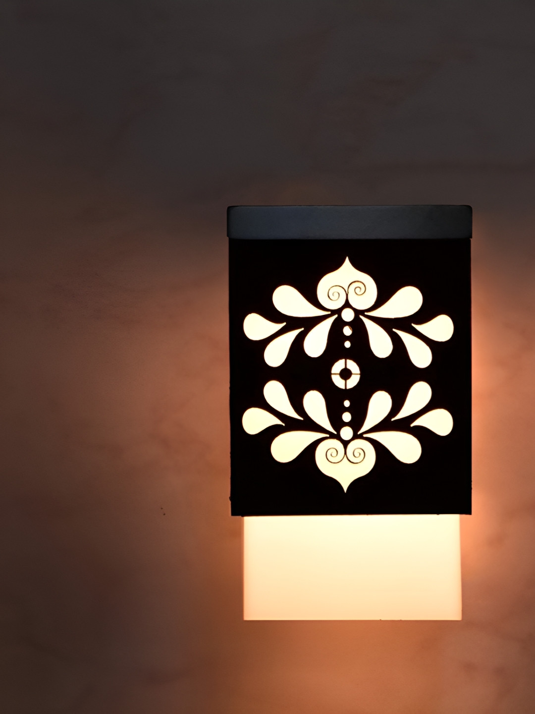 

Gojeeva Black and White Wooden Textured Square Shaped Contemporary Wall Lamp