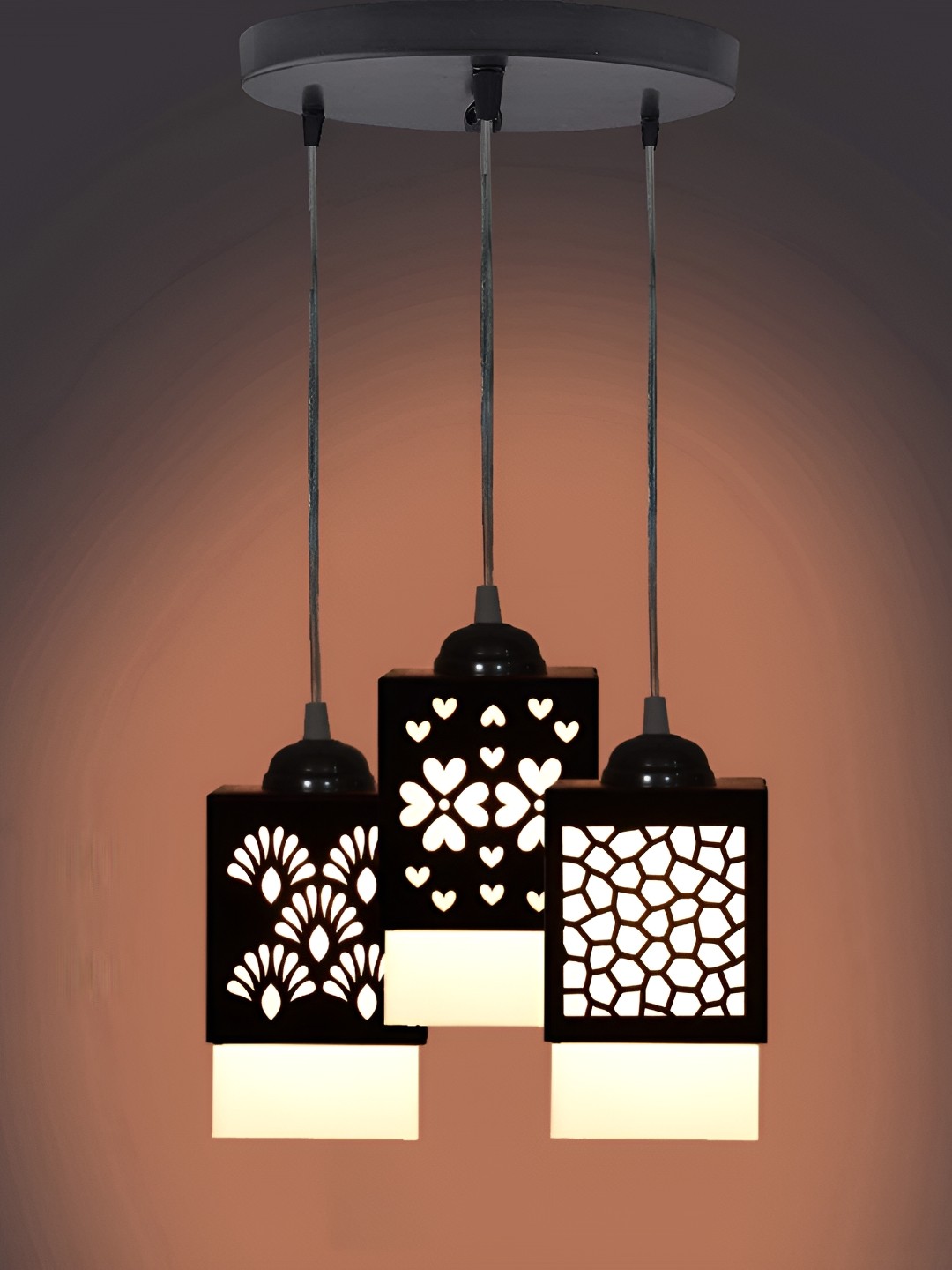 

Gojeeva Black Wood Square Shaped Wall Lamp