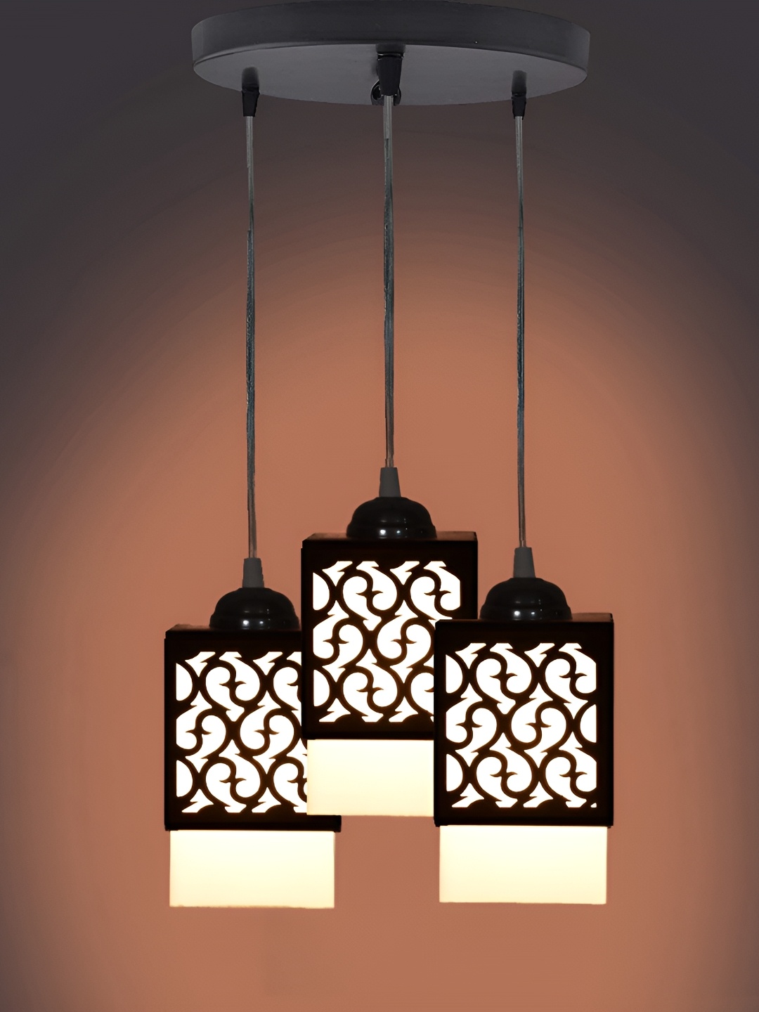 

Gojeeva Black and White Wooden Textured Square Shaped Contemporary Wall Lamp