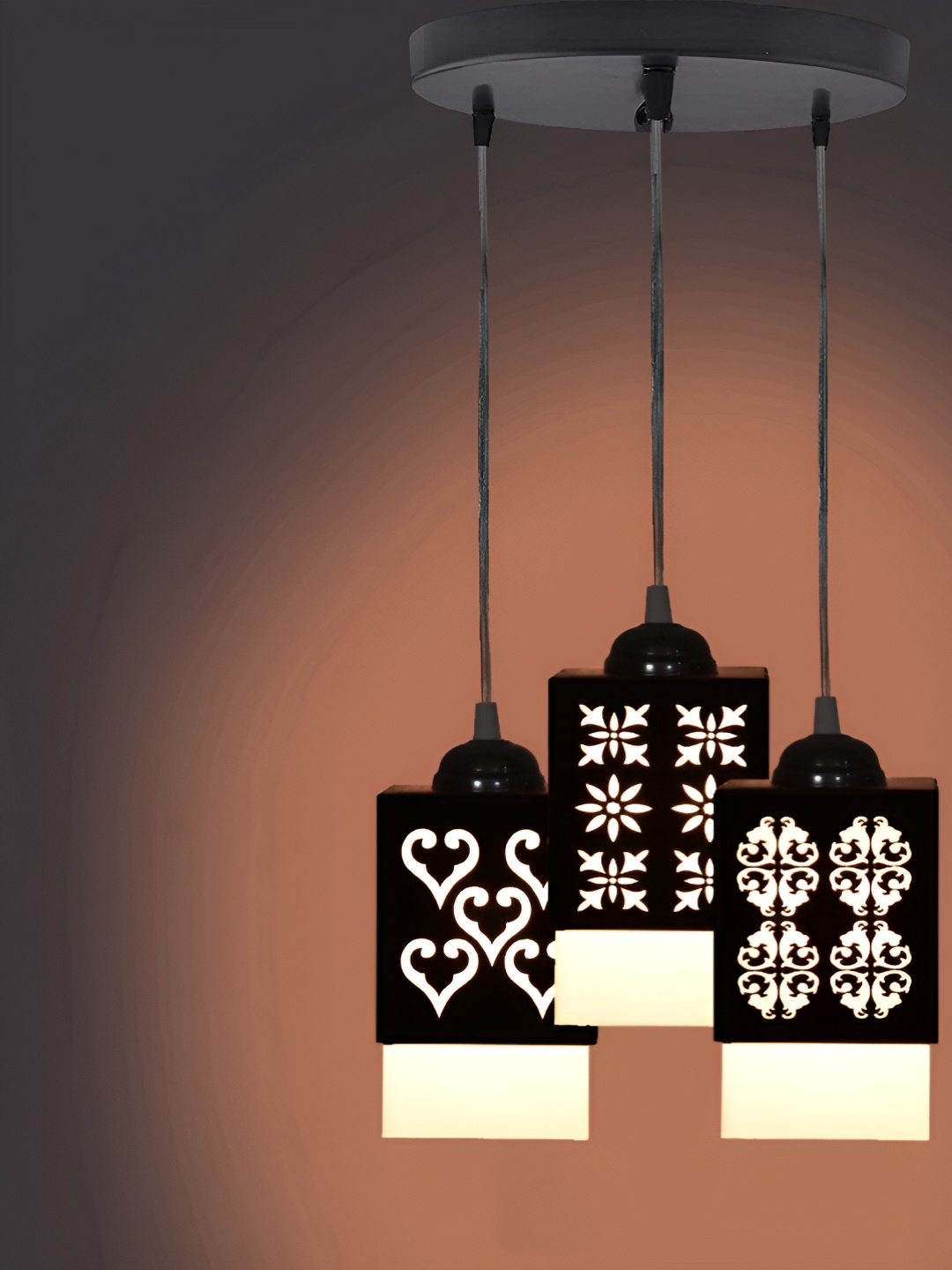 

Gojeeva Black Wood Square Shaped Wall Lamp