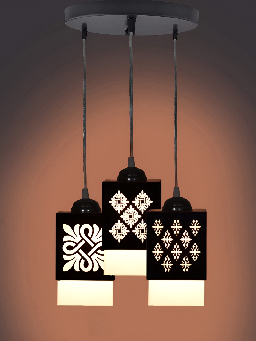 

Gojeeva Black and White Wooden Textured Square Shaped Contemporary Wall Lamp