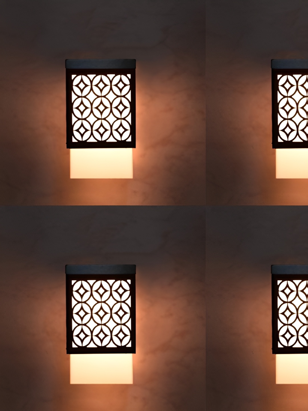

Gojeeva Black & White 4 Pieces Textured Wooden Contemporary Ceiling Lamp