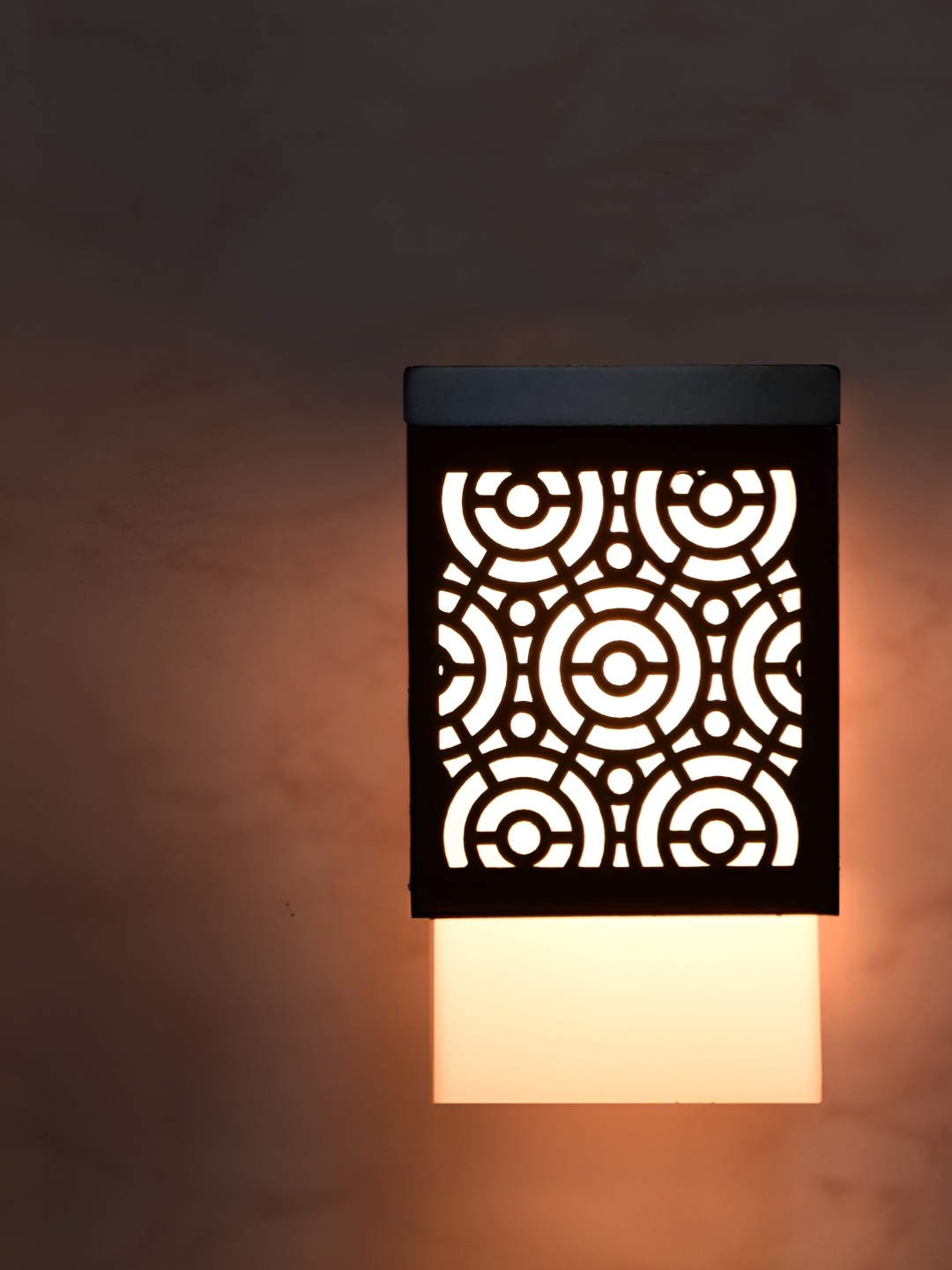 

Gojeeva Black Wood Square Shaped Wall Lamp