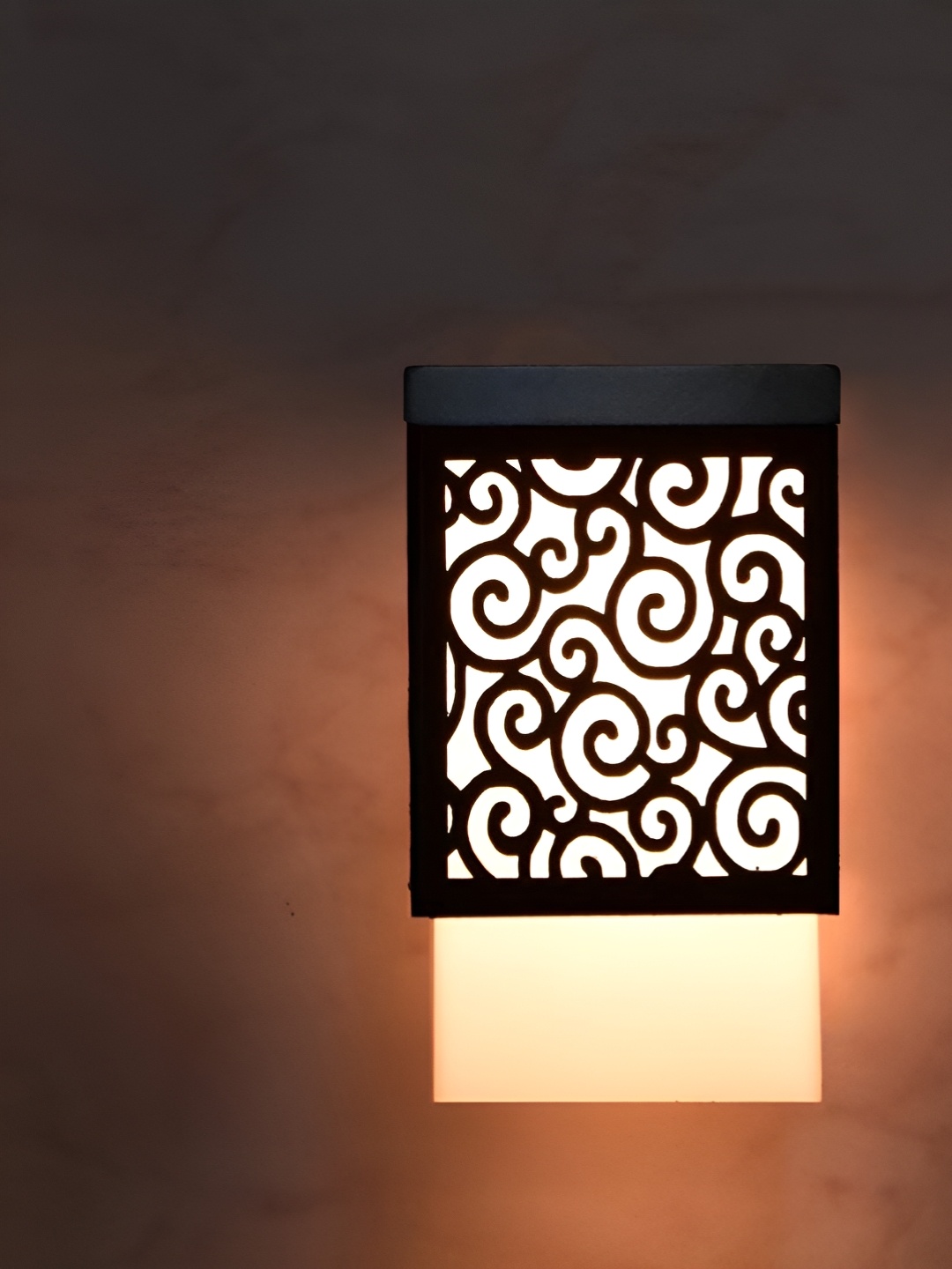 

Gojeeva Black and White Wooden Textured Square Shaped Contemporary Wall Lamp