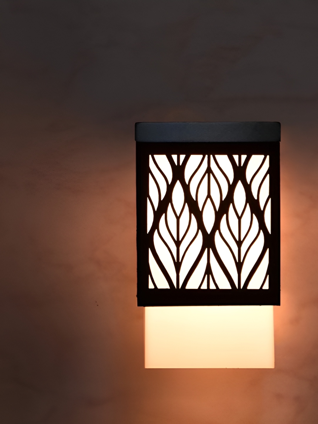 

Gojeeva Black and White Wooden Textured Square Shaped Contemporary Wall Lamp