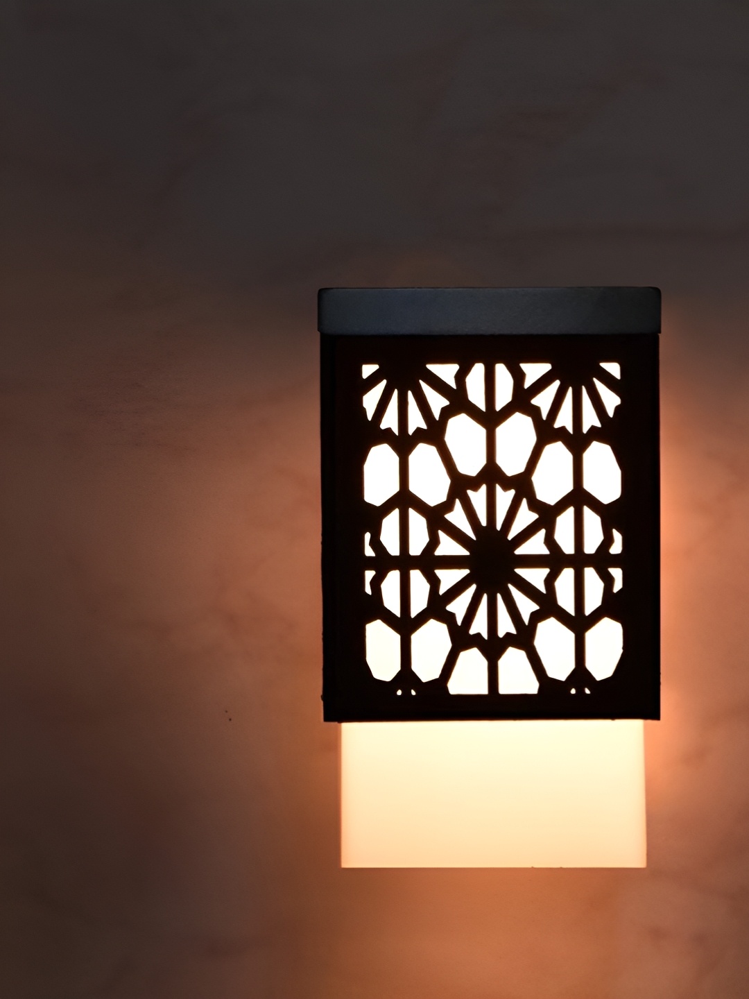 

Gojeeva Black & White Textured Wooden Square Shaped Ceiling Wall Lamp