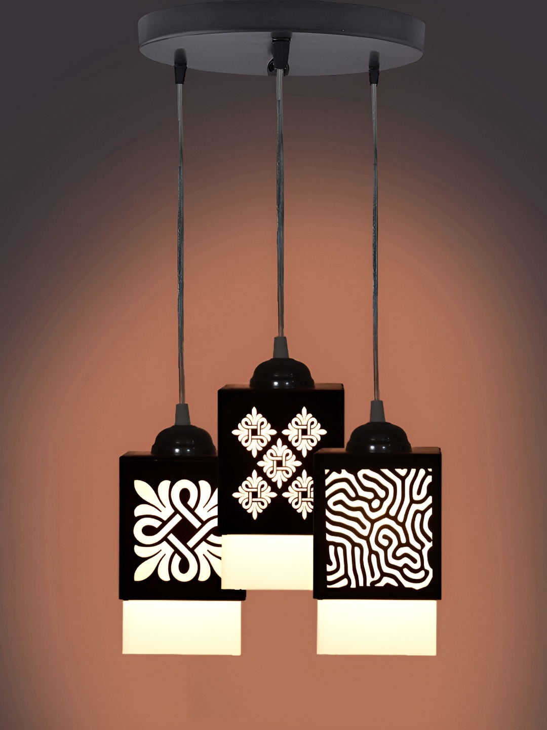 

Gojeeva Black and White Wooden Textured Contemporary Square Shaped Wall Lamp