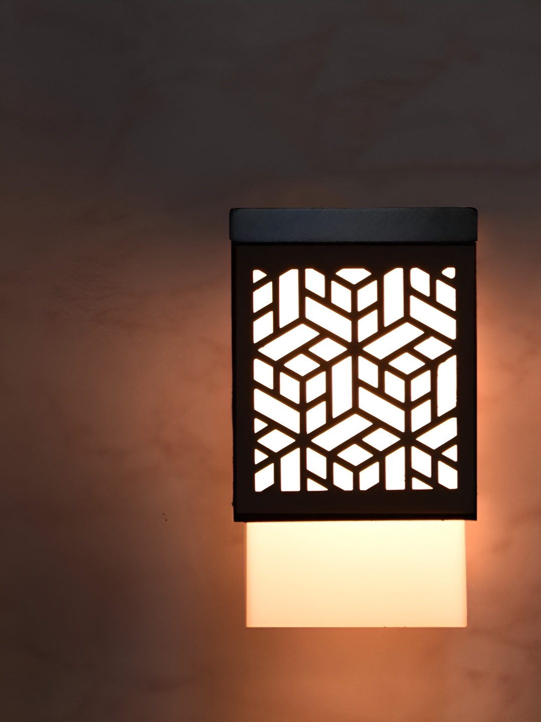 

Gojeeva Black Wood Square Shaped Wall Lamp