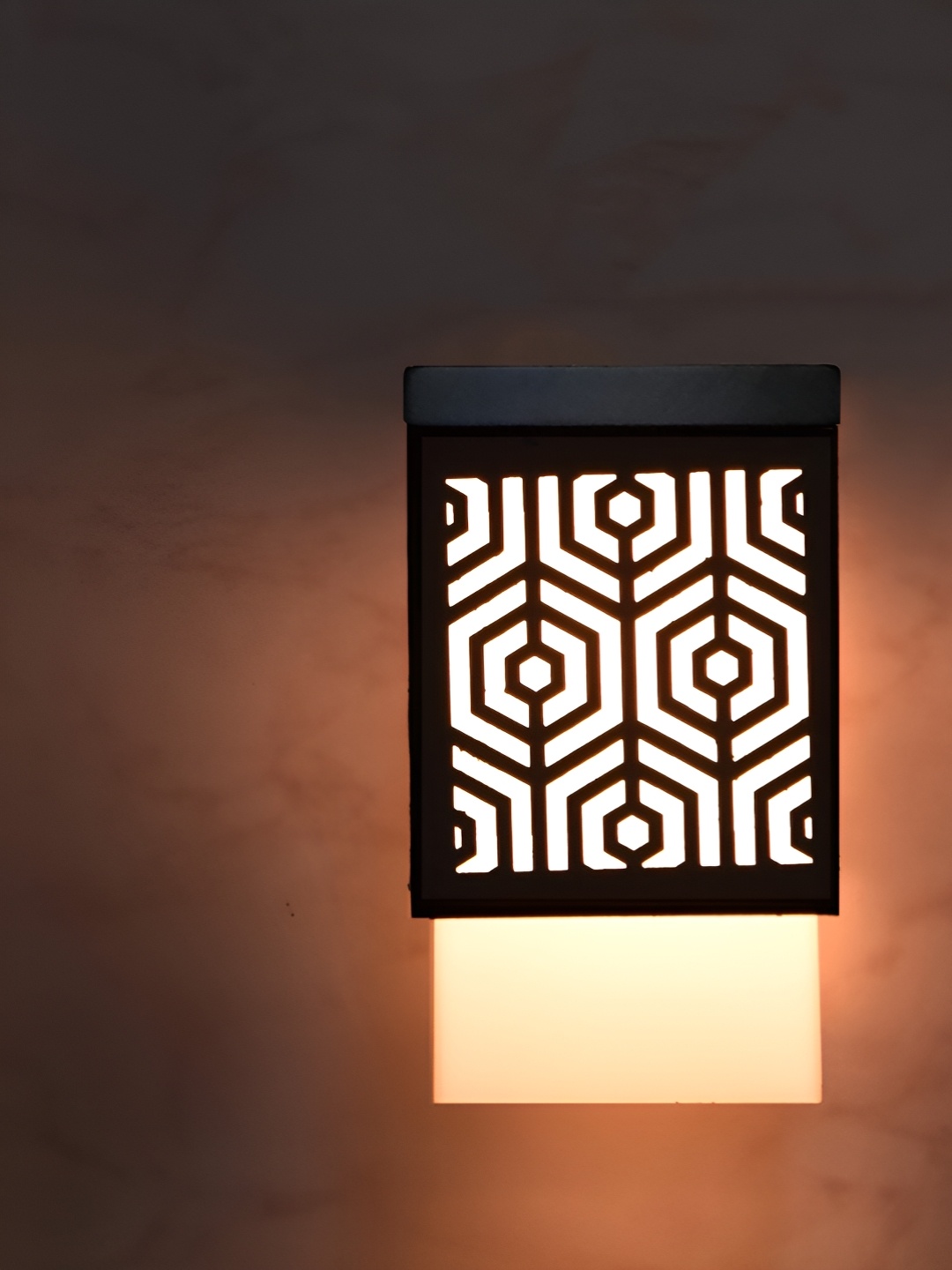 

Gojeeva Black & White Textured Square Shaped Wooden Ceiling Wall Lamps