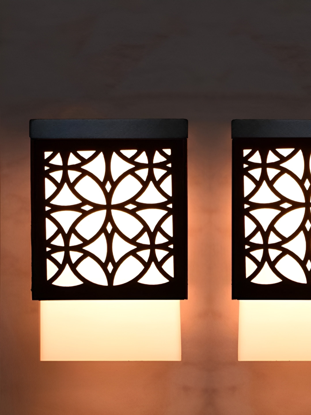

Gojeeva Black and White Wooden Textured Square Shaped Contemporary Wall Lamp