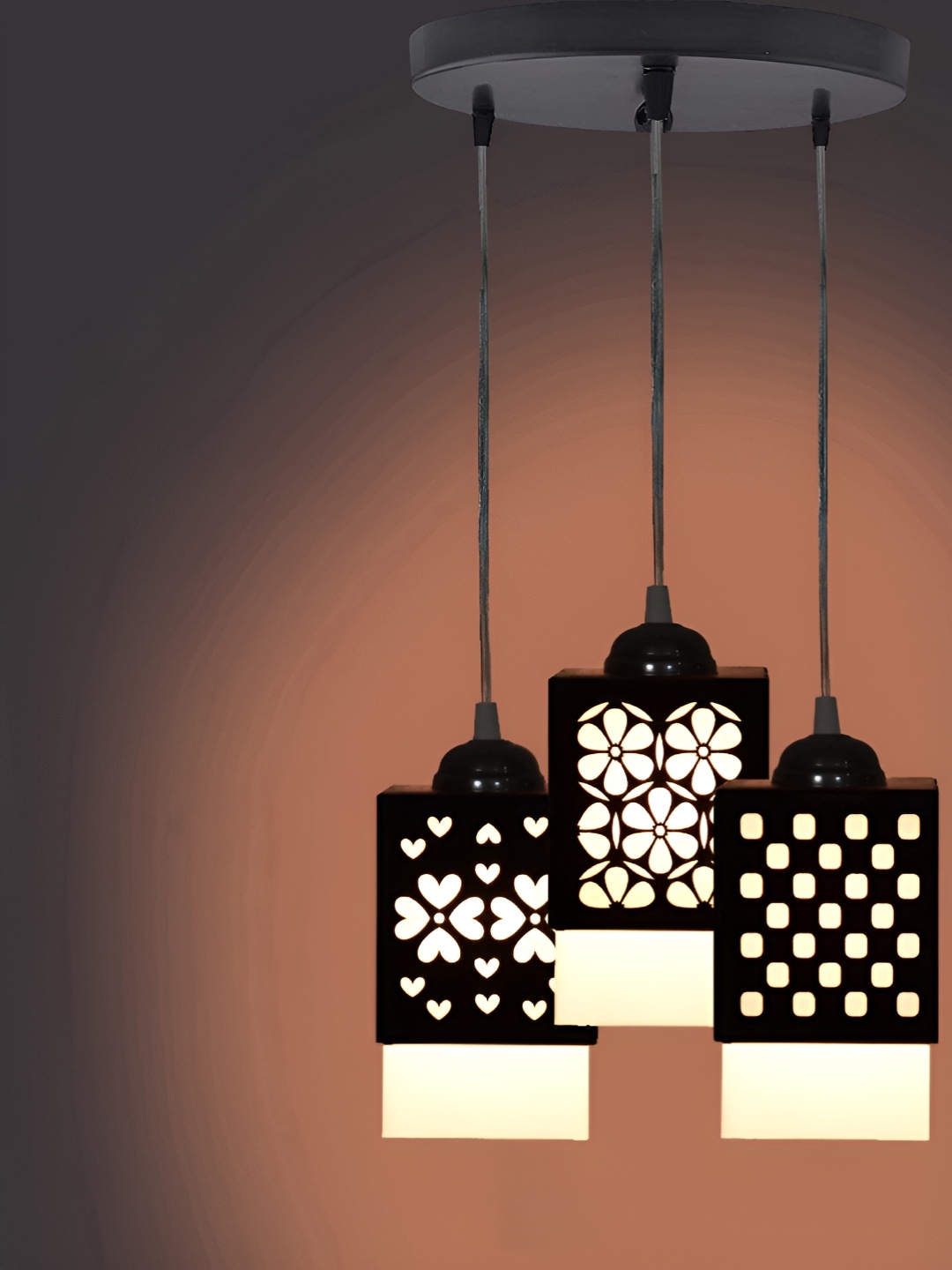 

Gojeeva Black Wood Square Shaped Wall Lamp