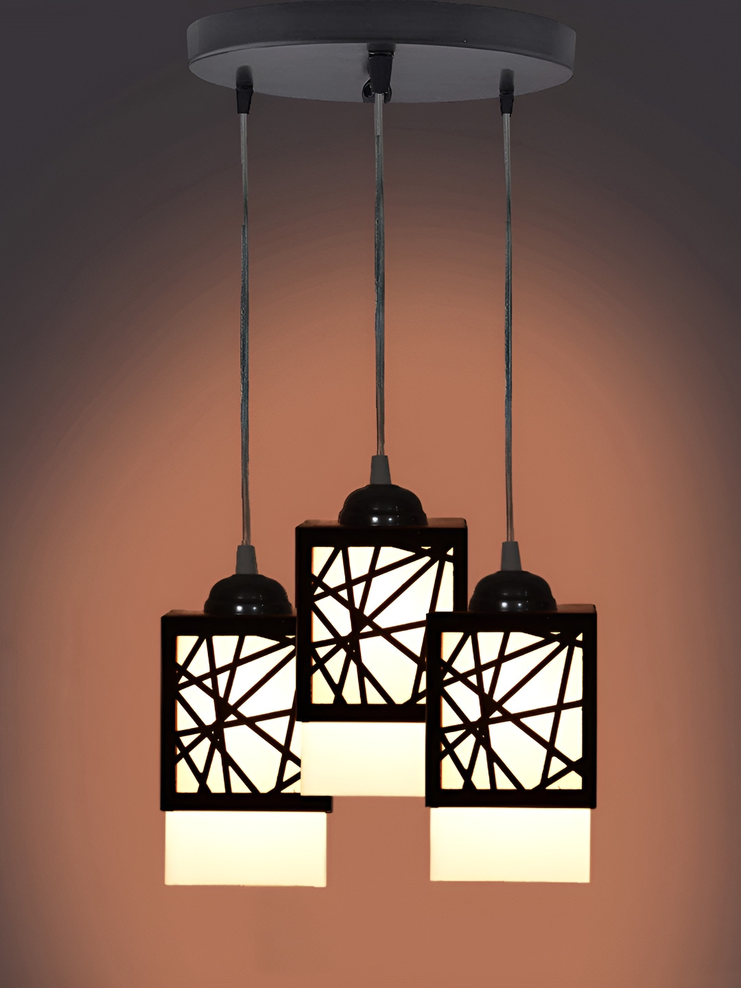

Gojeeva Zup Black & White Textured Wooden Contemporary Ceiling Lamp